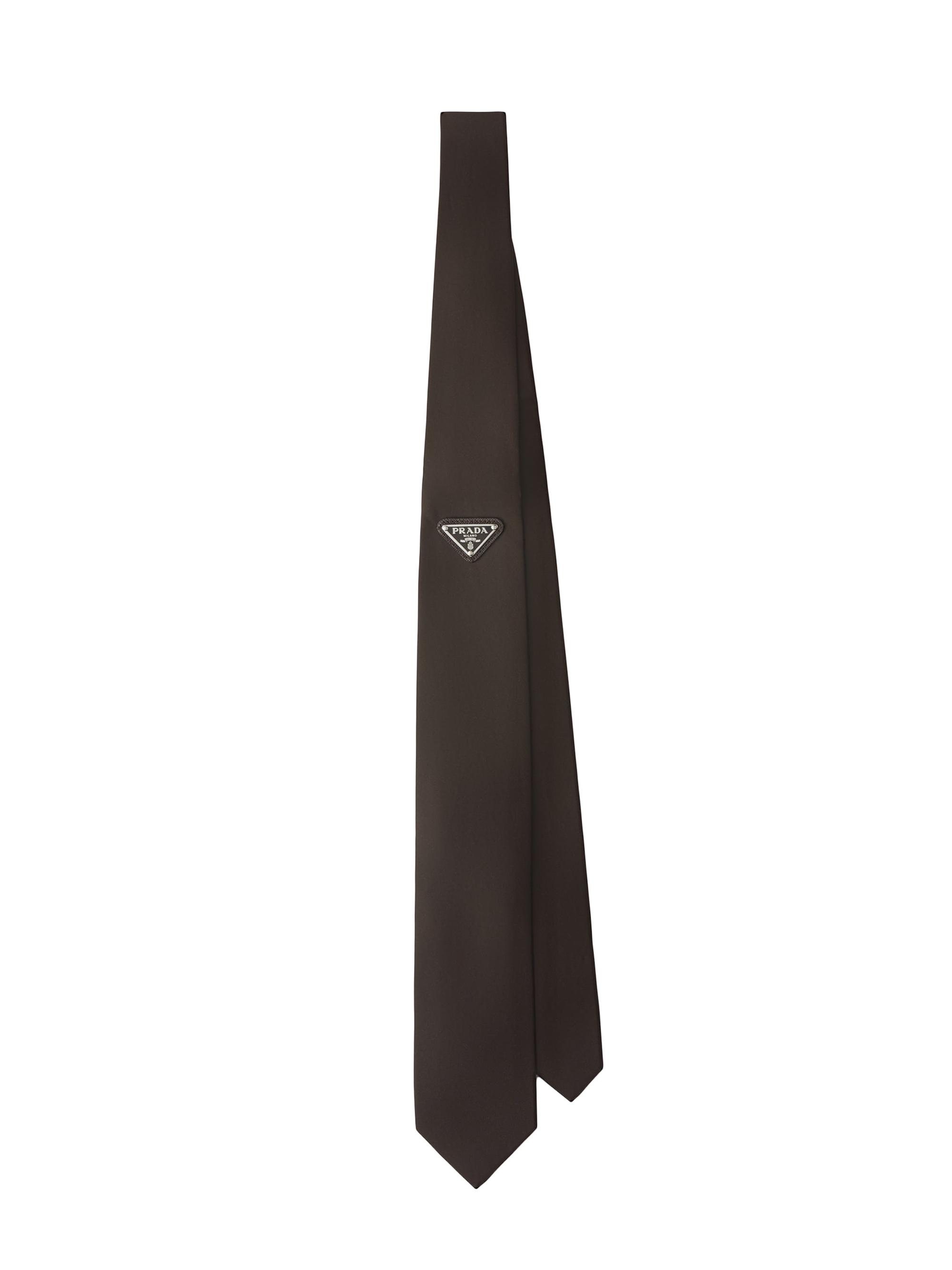 Prada Men's Re-Nylon Tie - Brown - Women's Accessories