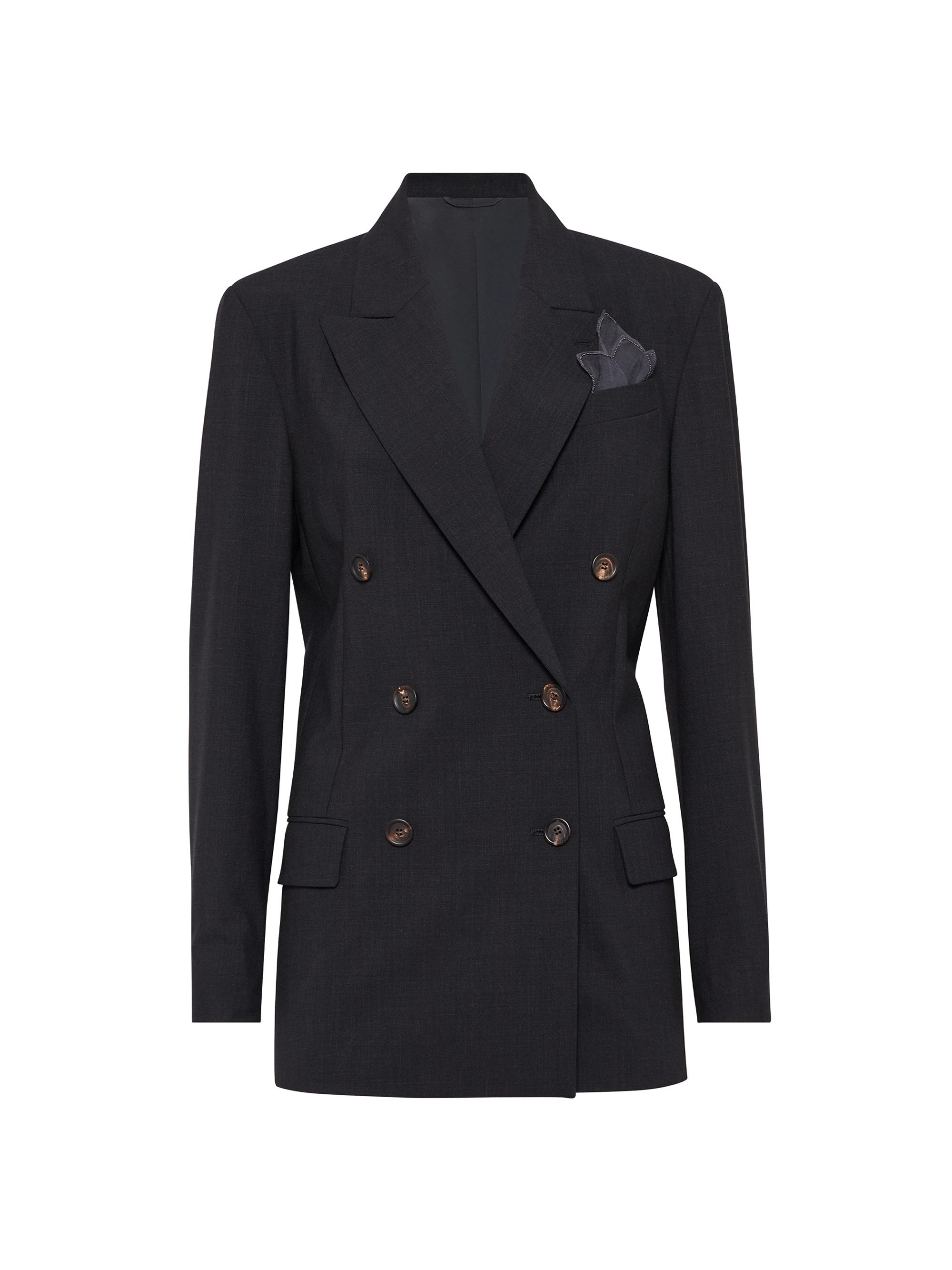 L'AGENCE Kendi Pinstriped Double-Breasted Blazer | Saks Fifth Avenue