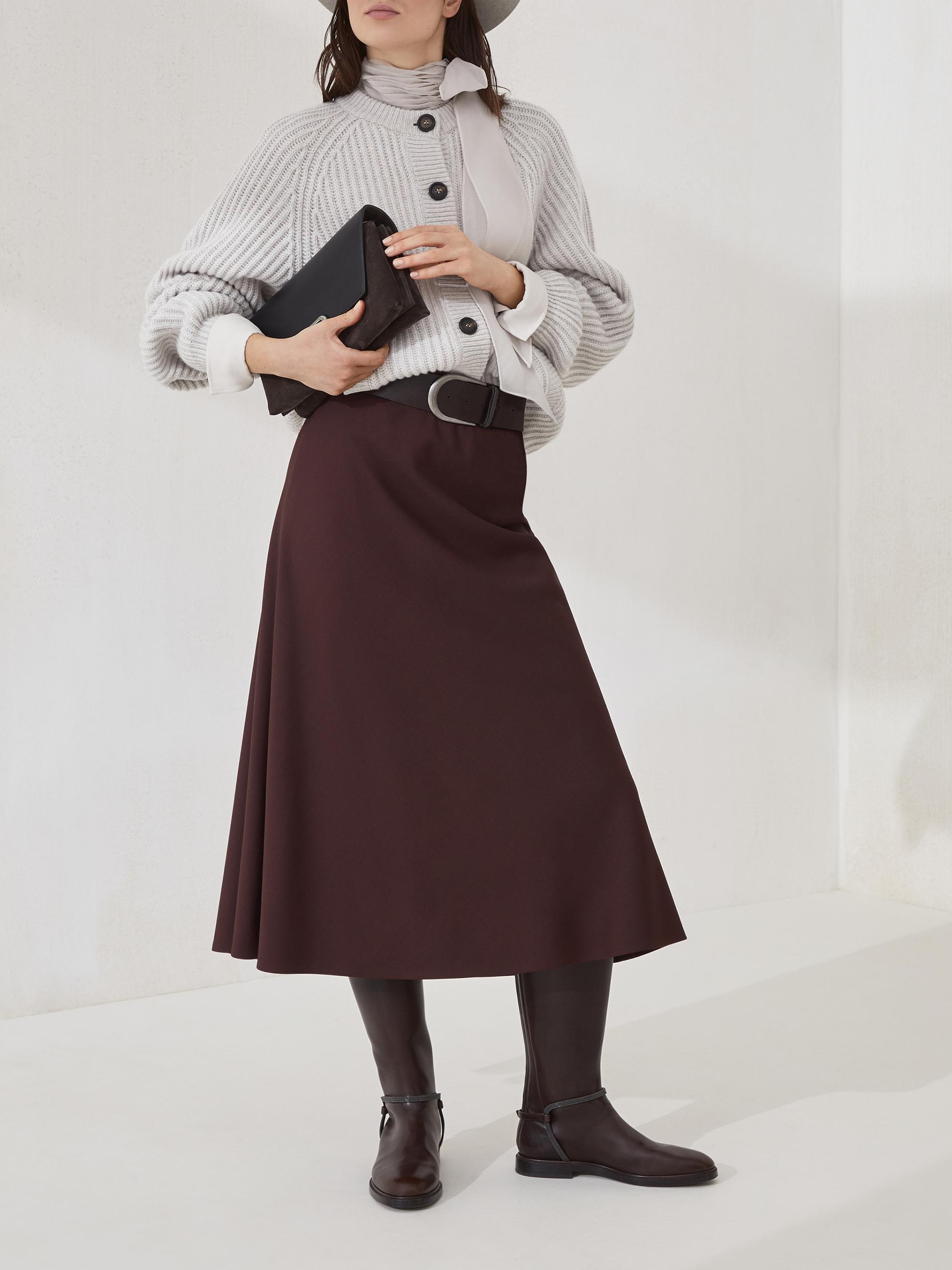 Brunello Cucinelli Comfort Virgin Wool and Viscose Twill Flute