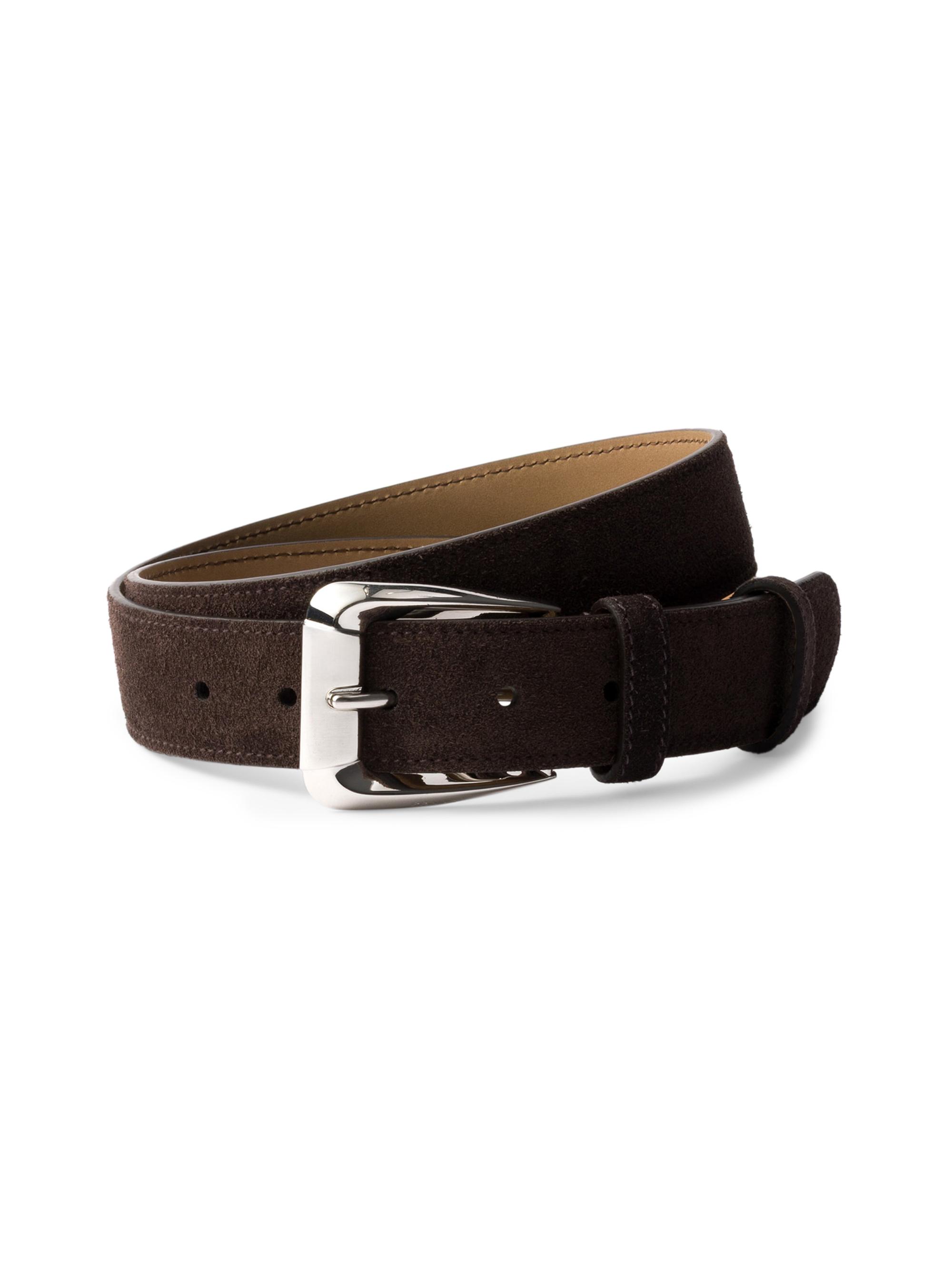 Prada Men's Suede Belt - Brown