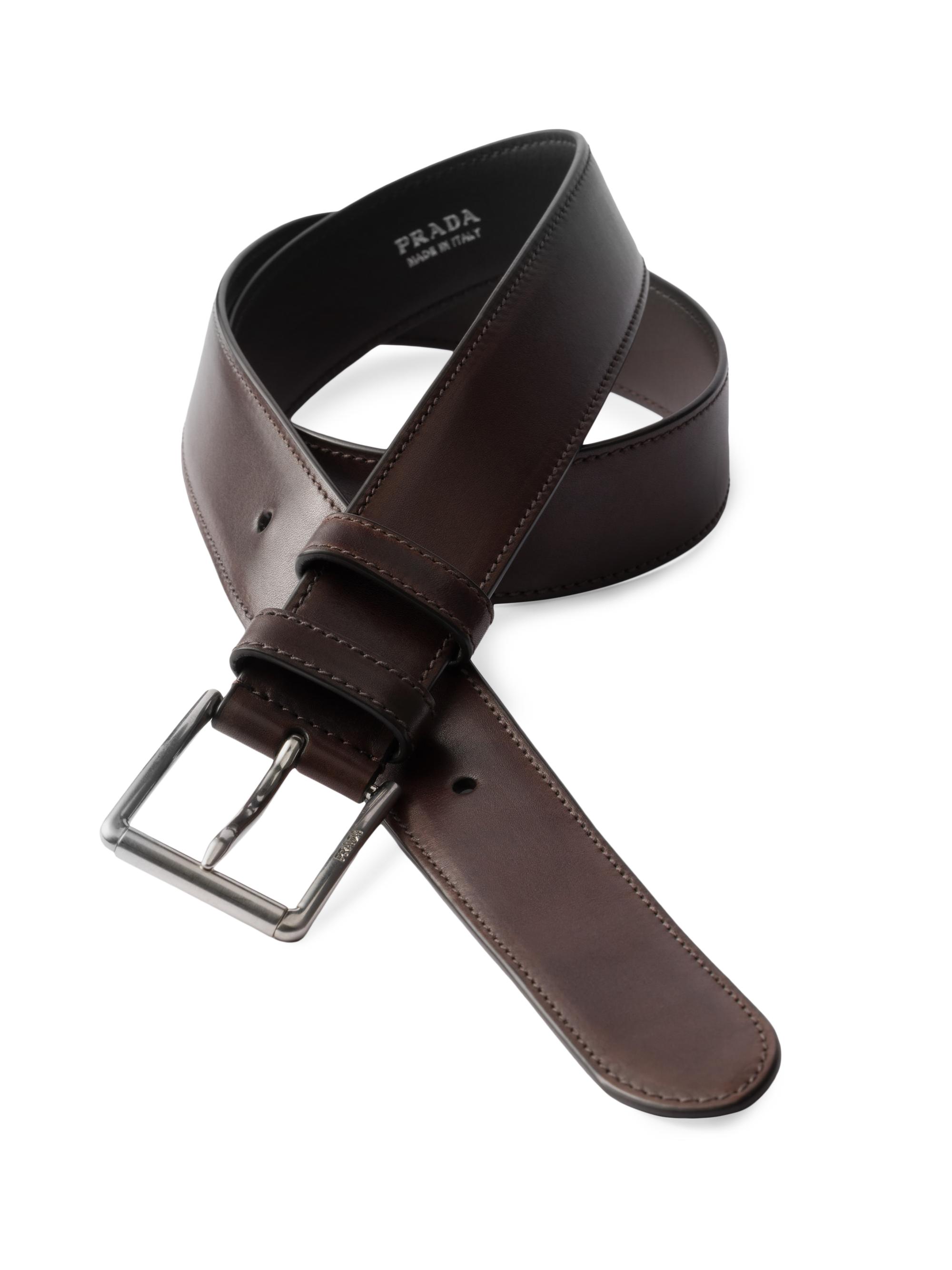 小物 Prada leather belt archive Prada Antiqued Leather Belt | Saks Fifth Avenue