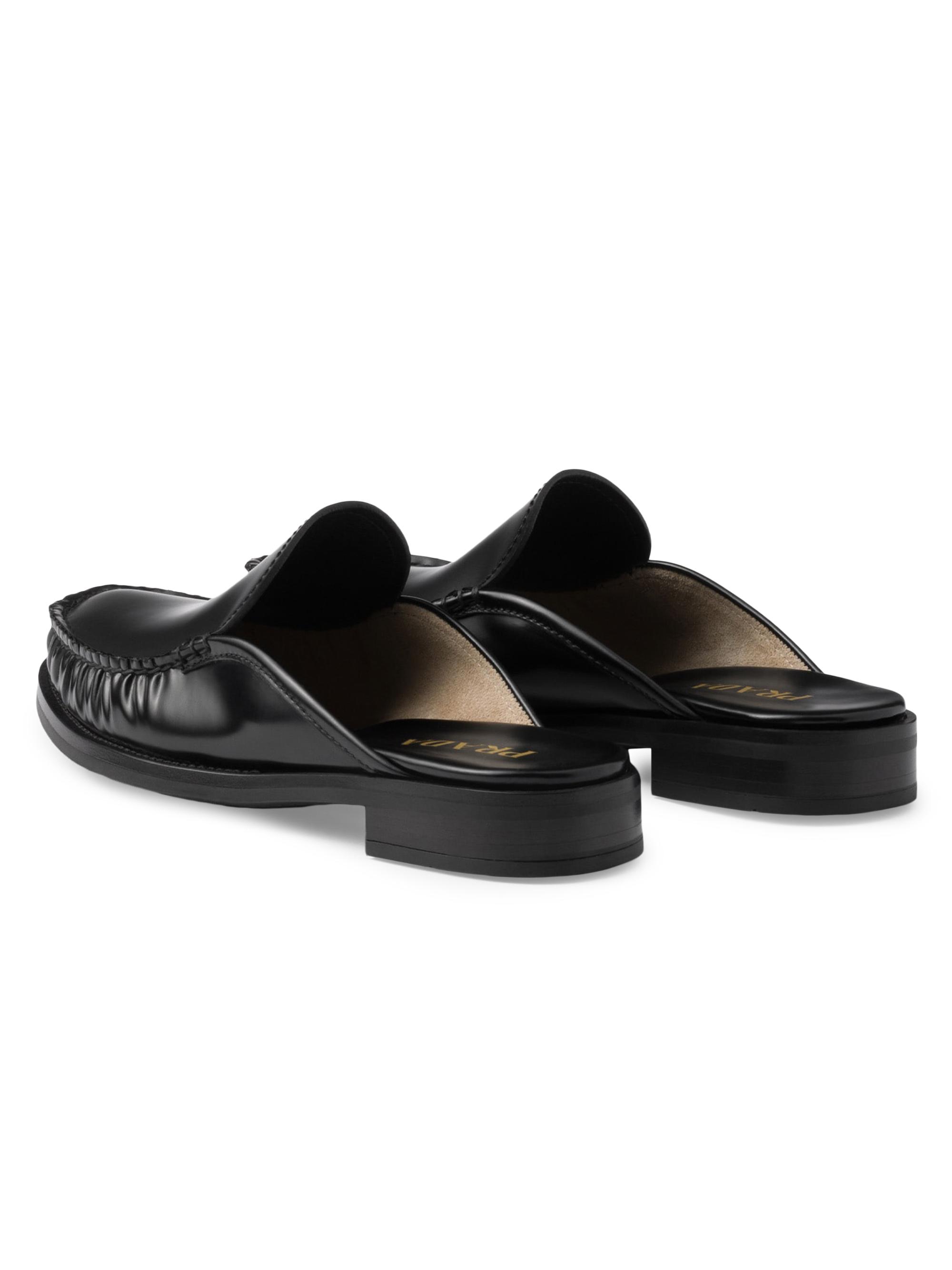 靴 PRADA Leather Mules Prada Leather Mules | Black | FARFETCH