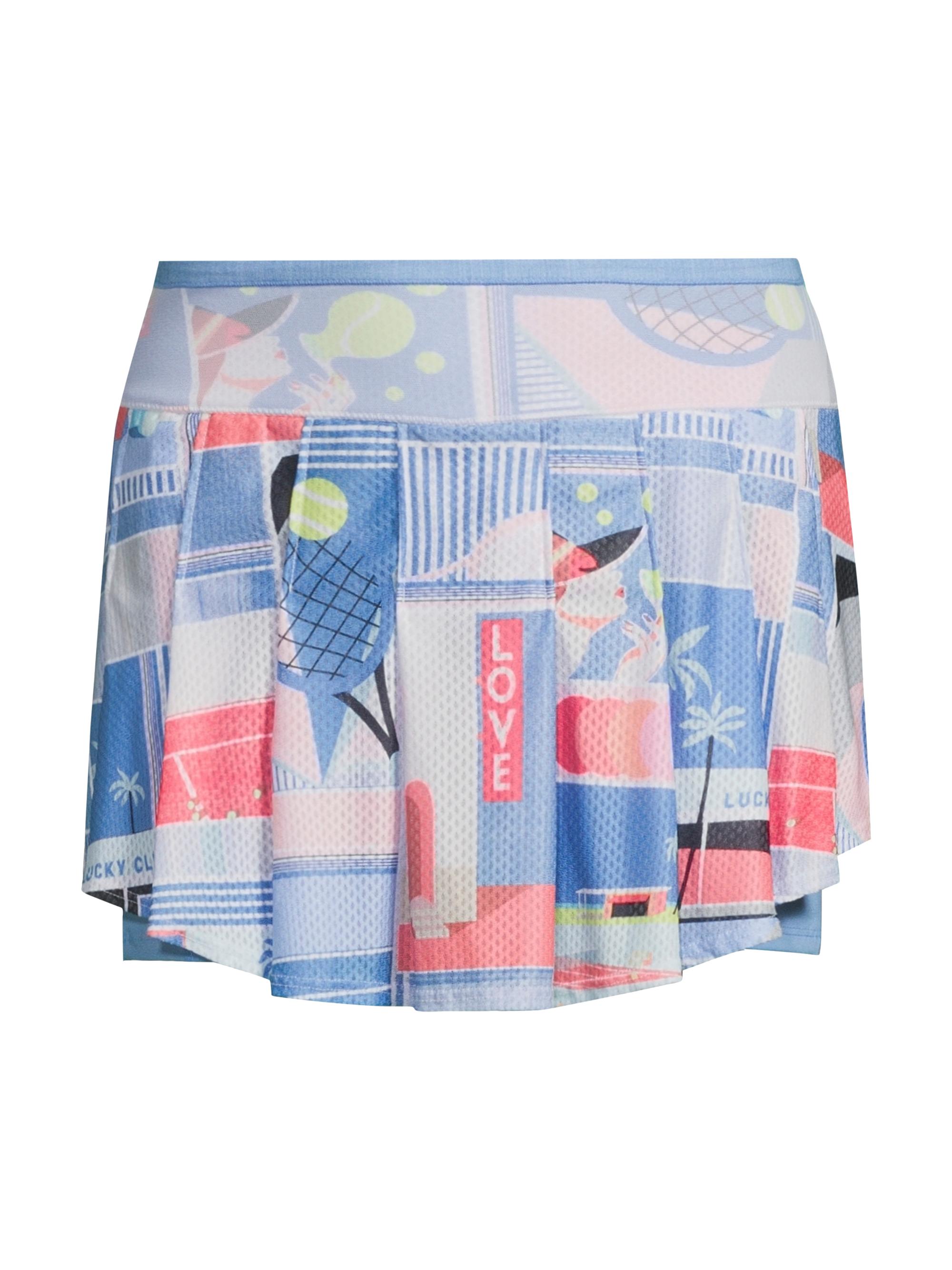 Lucky in Love Women's Linen Noveau Intuition Mini Skort - Peri
