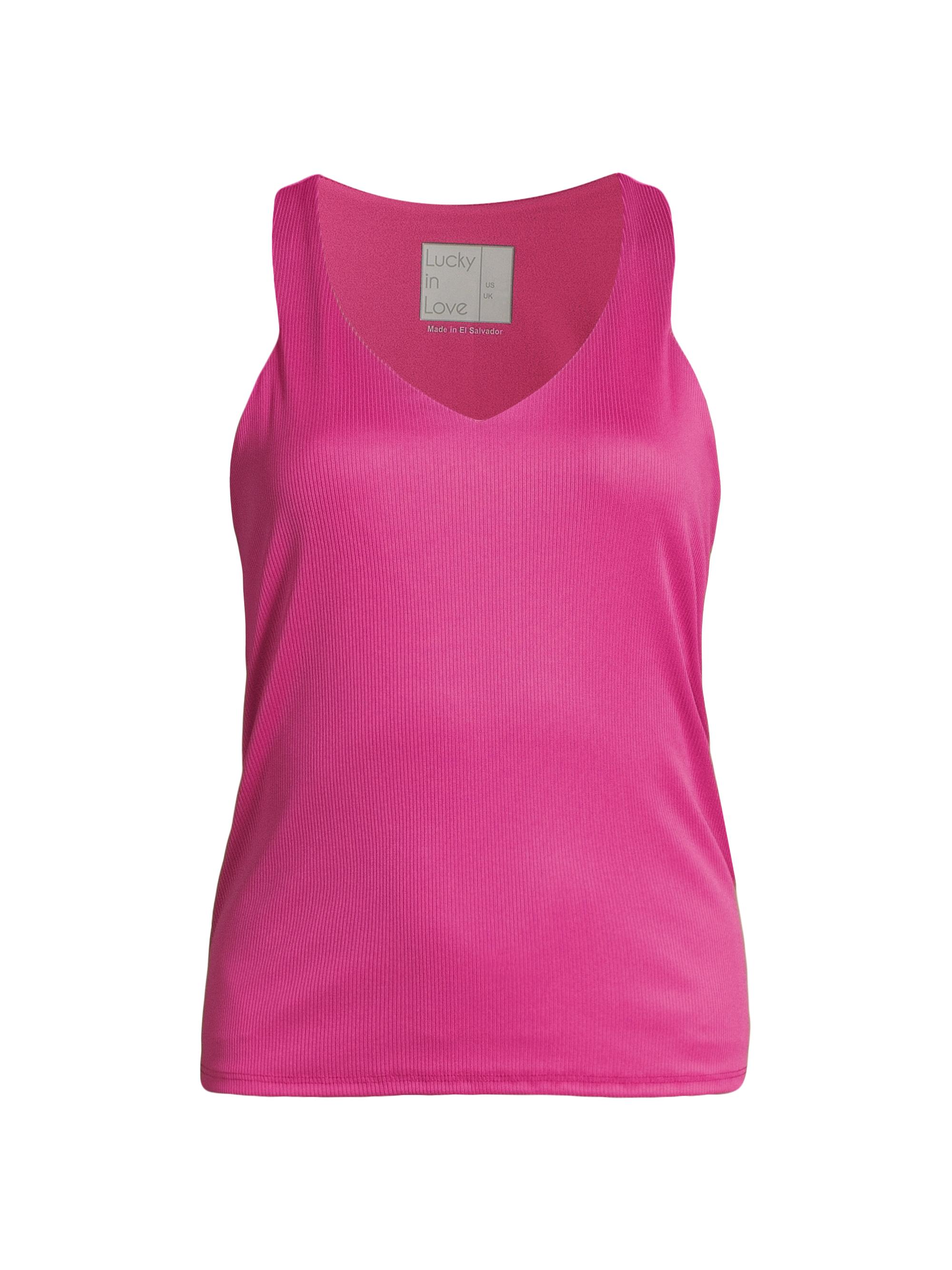 Lucky in Love Women's PS I Love You Clubhouse Ribbed Tank Top - Mulberry