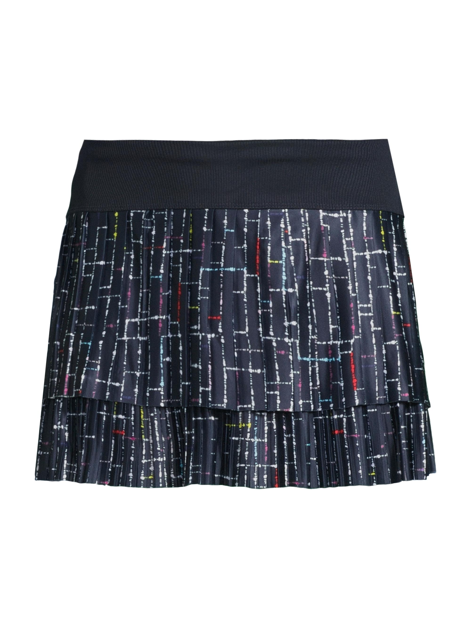 Lucky in Love Women's Ps I Love You Lovin' Boucle Pleated Skirt - Midnight