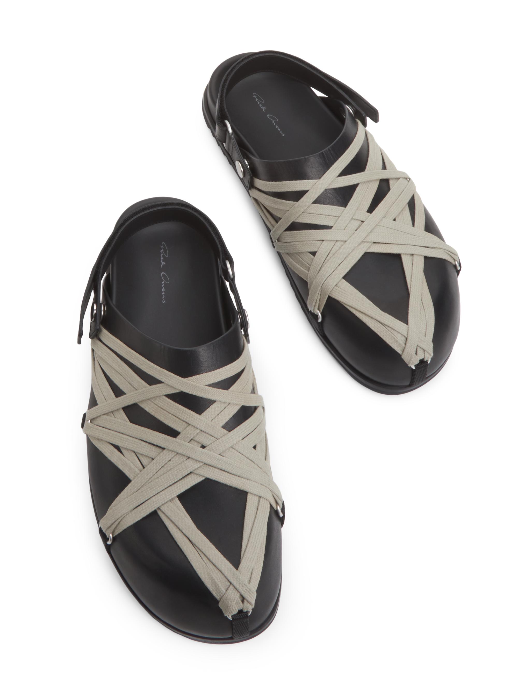 Rick Owens Megalace Granola Leather Mules | Saks Fifth Avenue