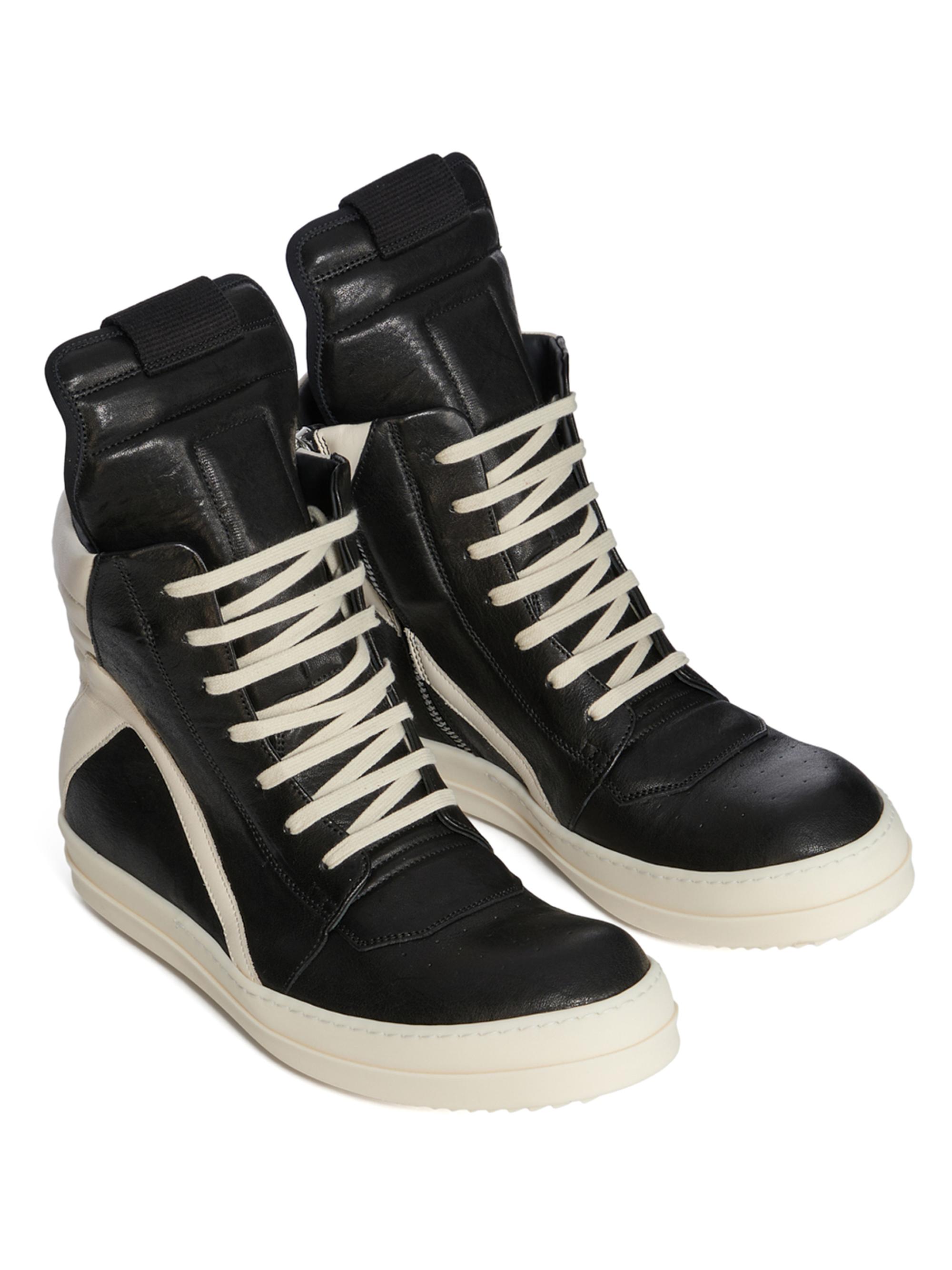 Rick Owens Geobasket Leather High-Top Sneakers | Saks Fifth Avenue