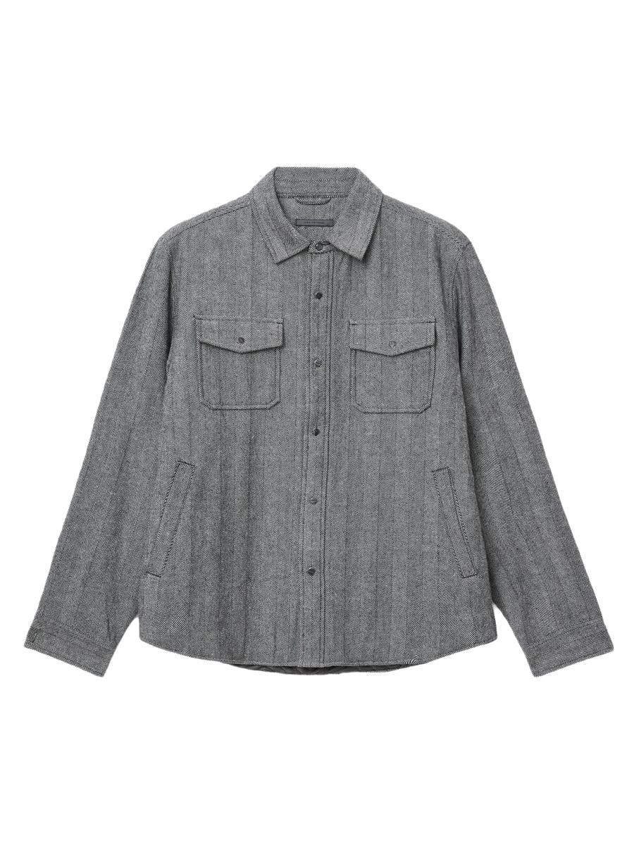 John Varvatos Jameson Herringbone Shirt Jacket | Saks Fifth Avenue