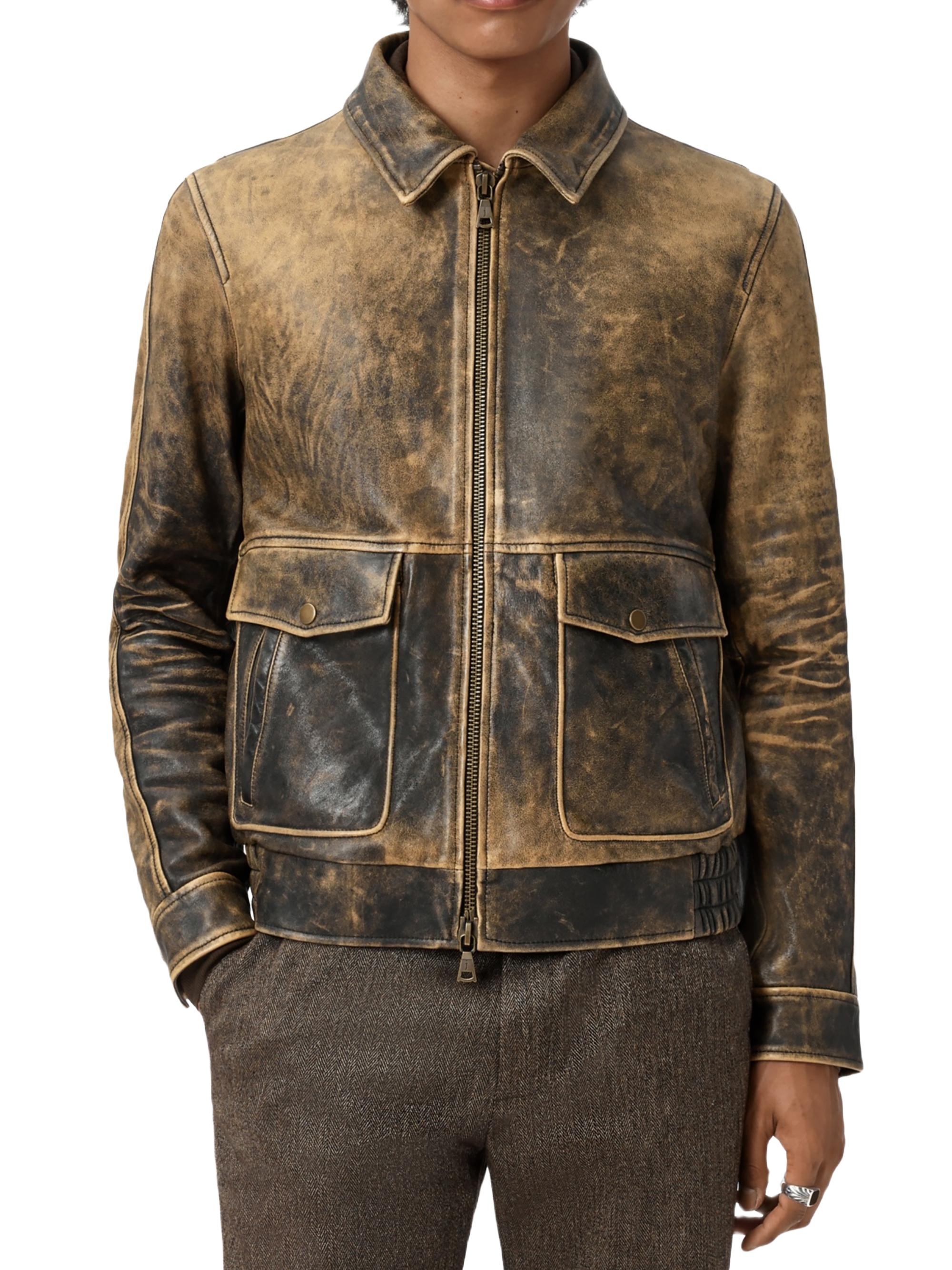 John Varvatos Atlas Vintage-Look Leather Jacket | Saks Fifth Avenue
