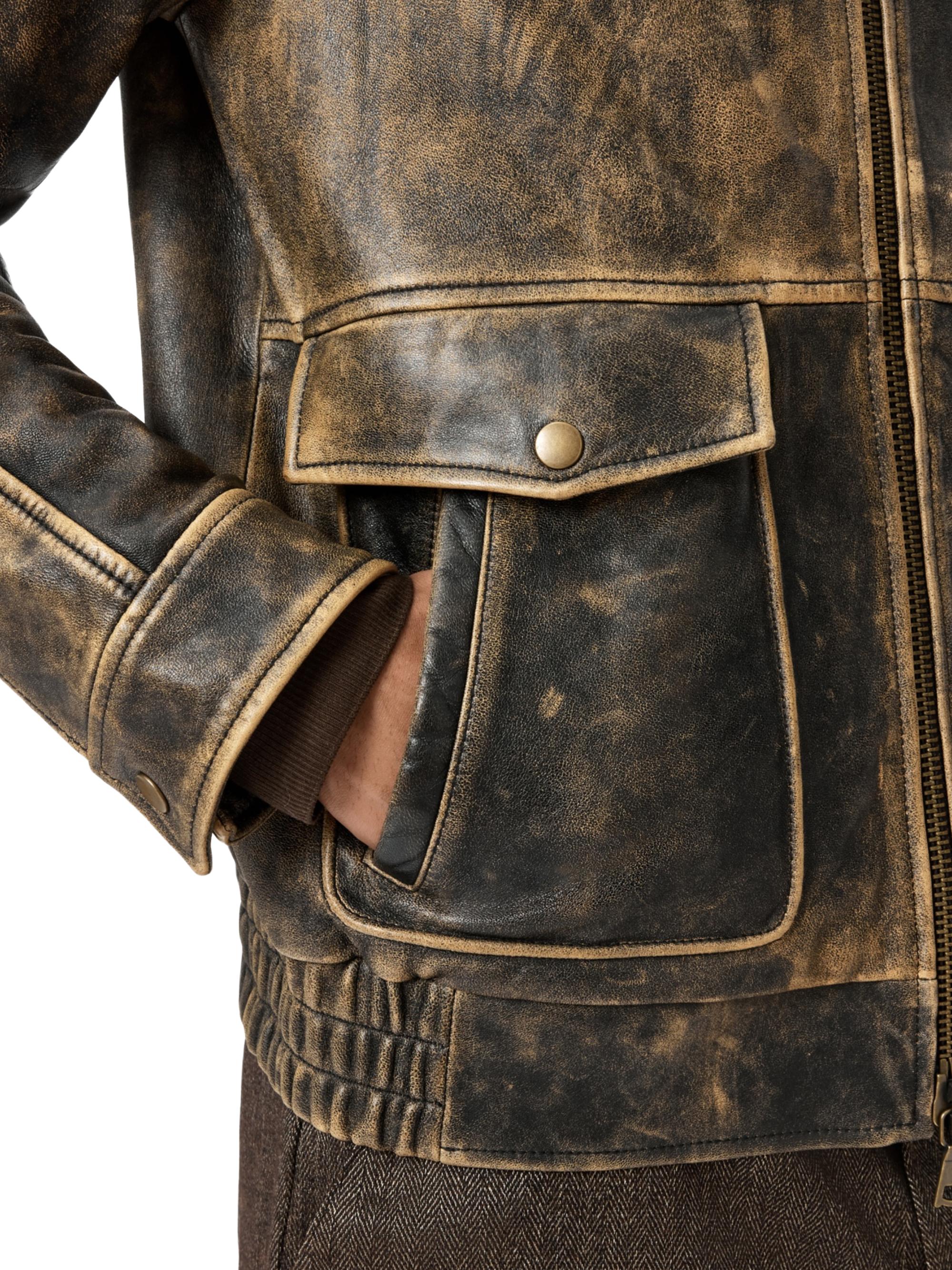 John Varvatos Atlas Vintage-Look Leather Jacket | Saks Fifth Avenue