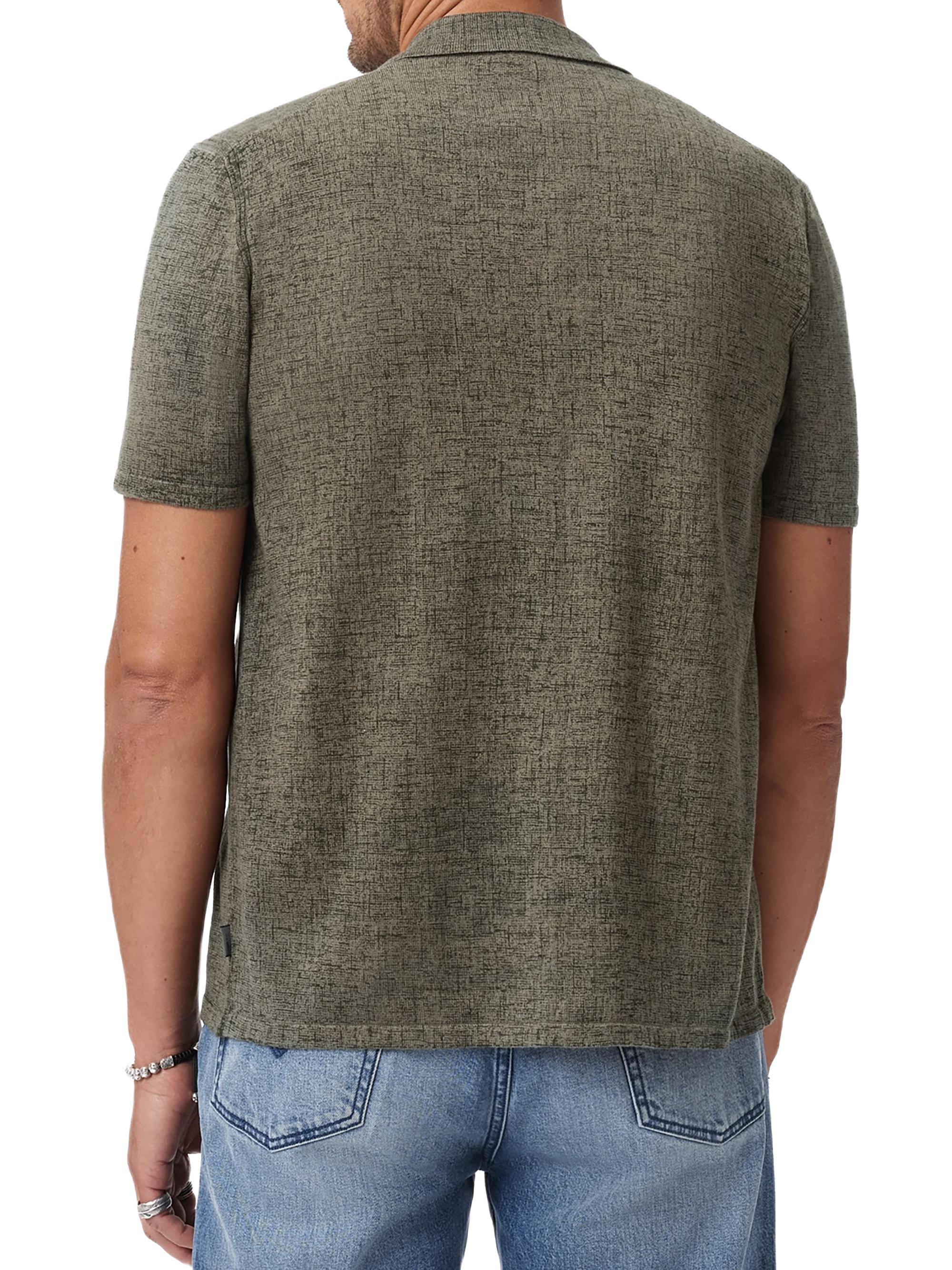John Varvatos Men's Nayeem Cotton Camp Shirt - Sage Brush | Thumbnail 5