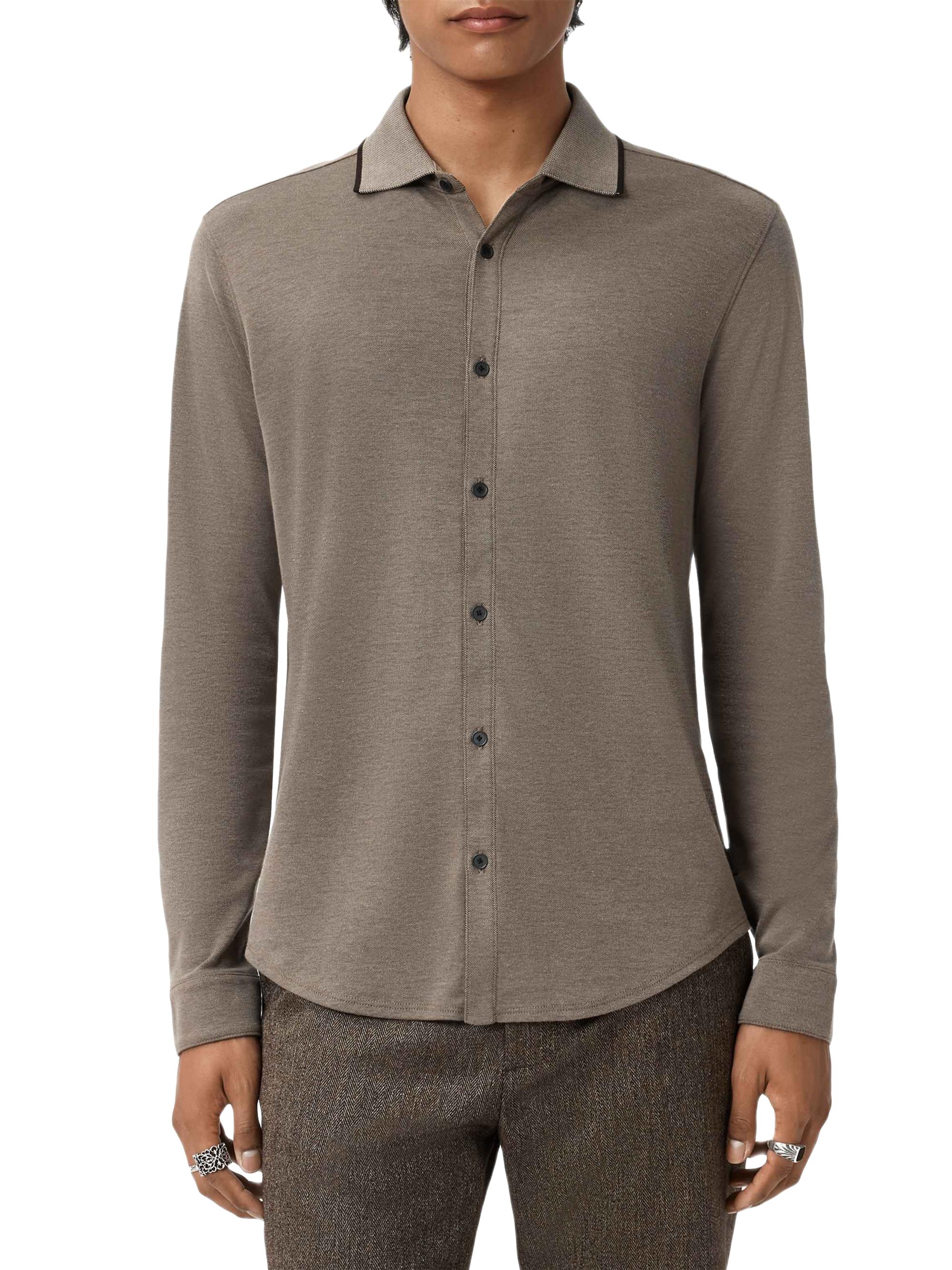 birdseye dress shirt Stone Rose Techno Stretch Solid Performance Button-Up Shirt