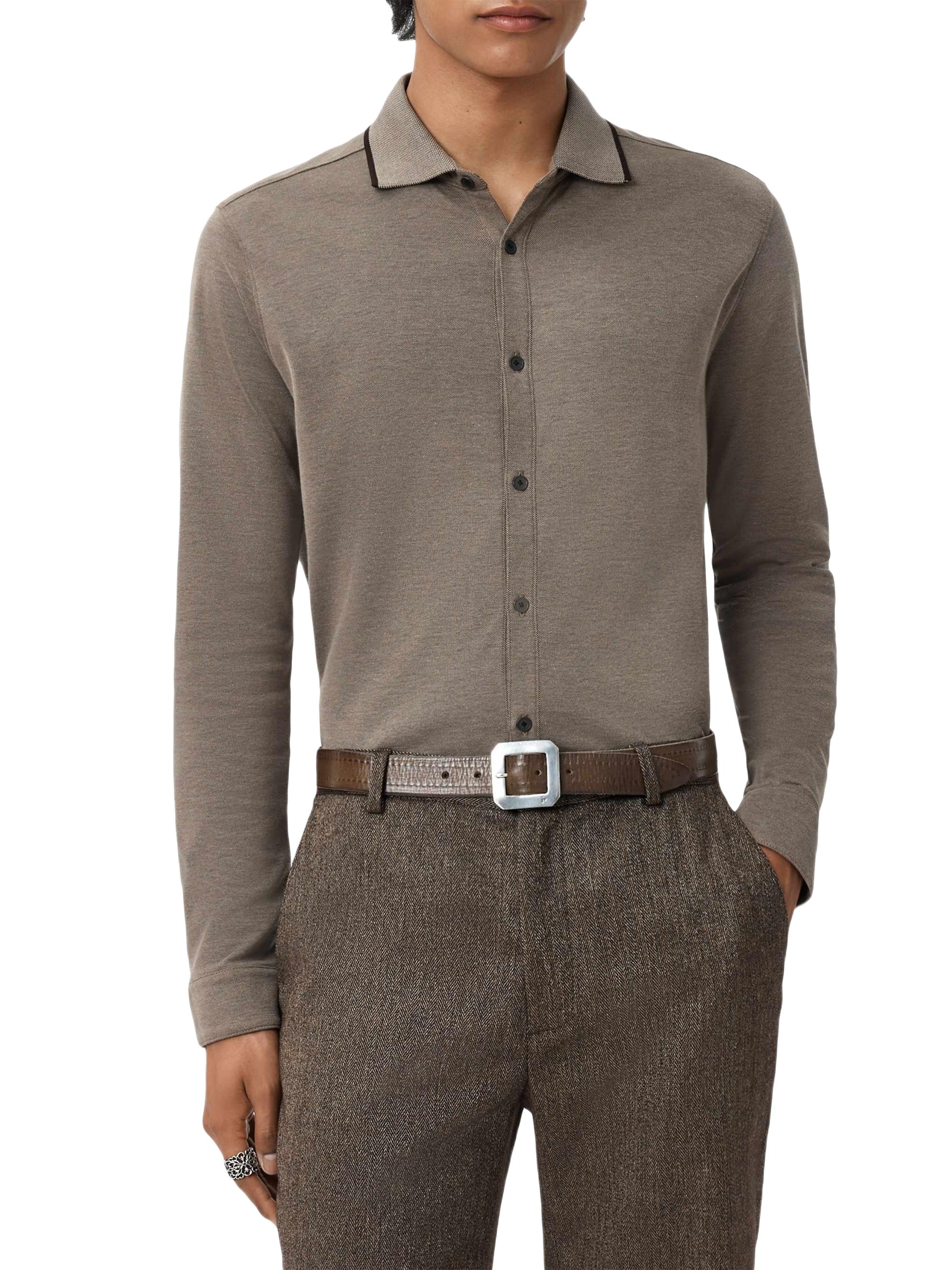 birdseye dress shirt Stone Rose Techno Stretch Solid Performance Button-Up Shirt