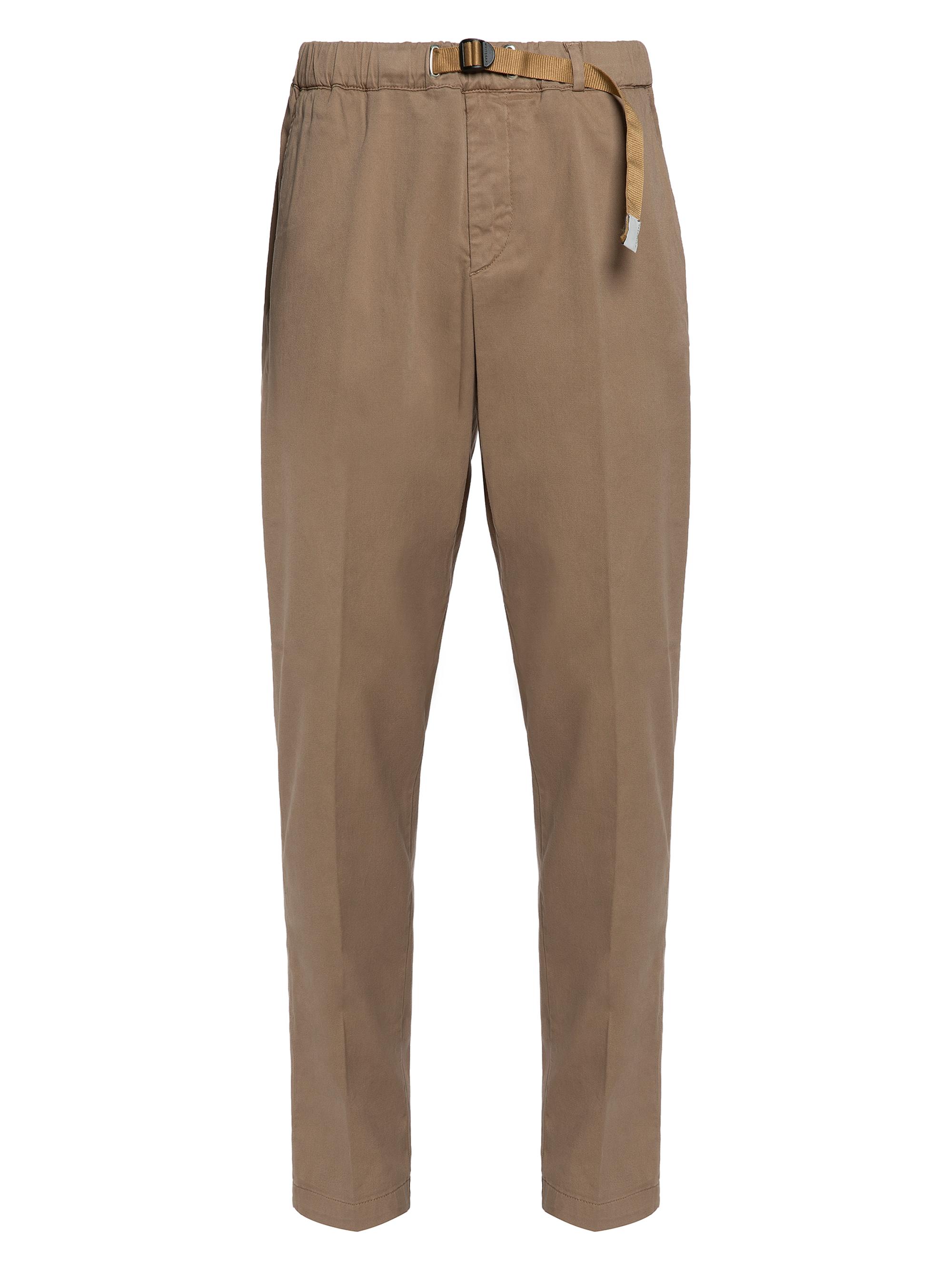 White Sand Men's Cotton-Blend Mid-Rise Tapered-Leg Pants - Dark Taupe