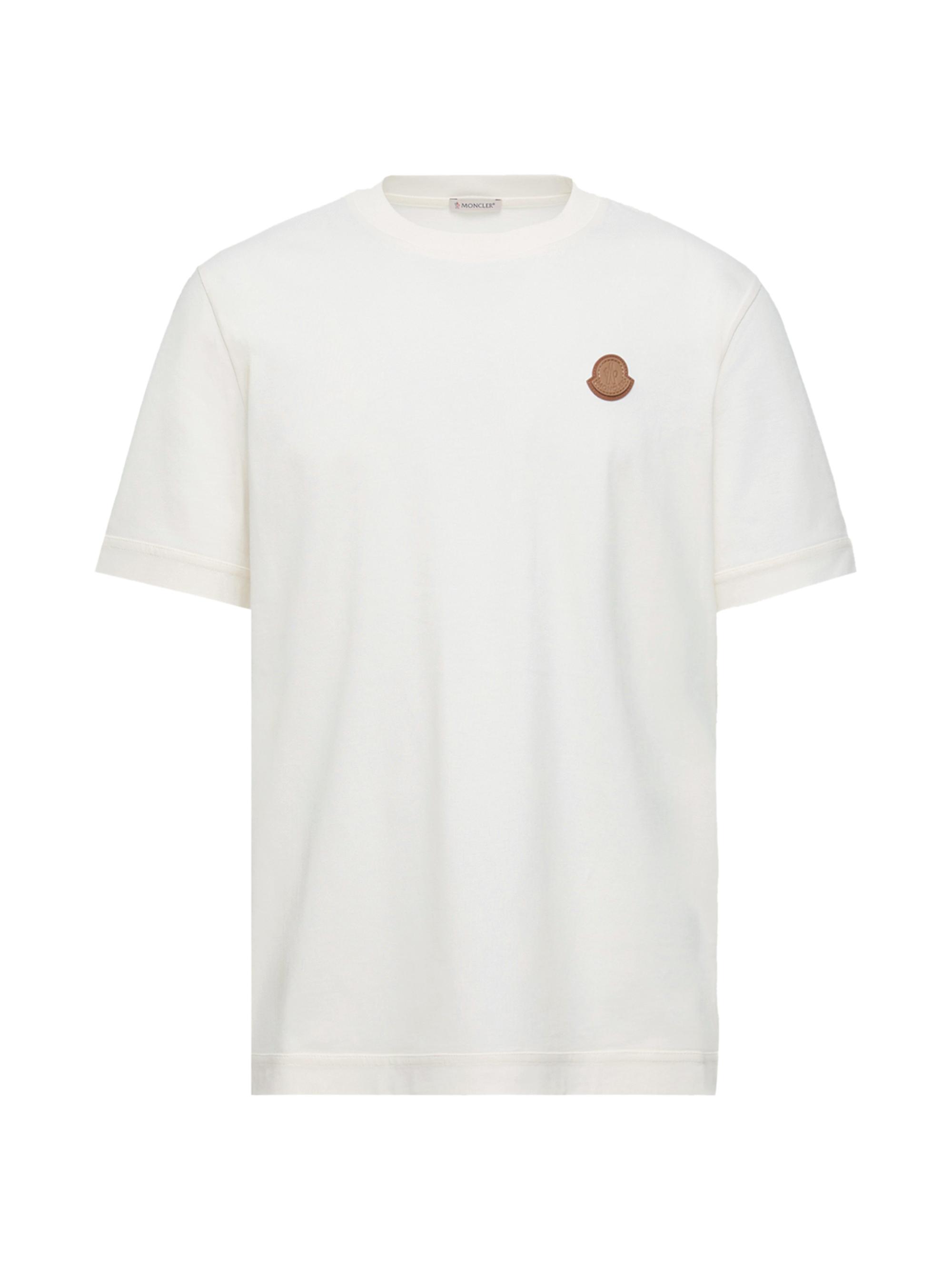 Moncler Men's Crew-Neck T-Shirt in Cotton - White