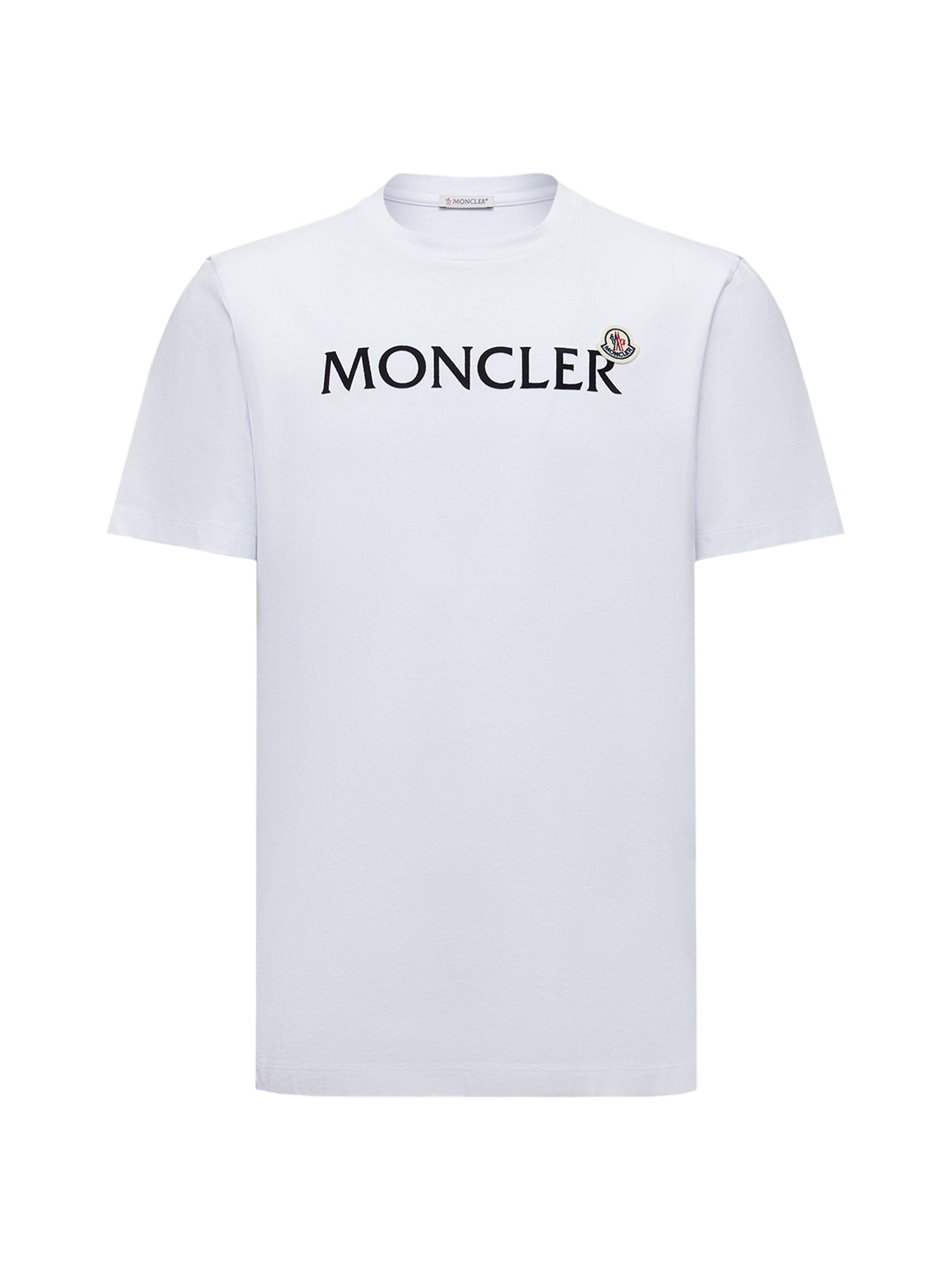 Moncler Men's Crew-Neck T-Shirt in Cotton - White