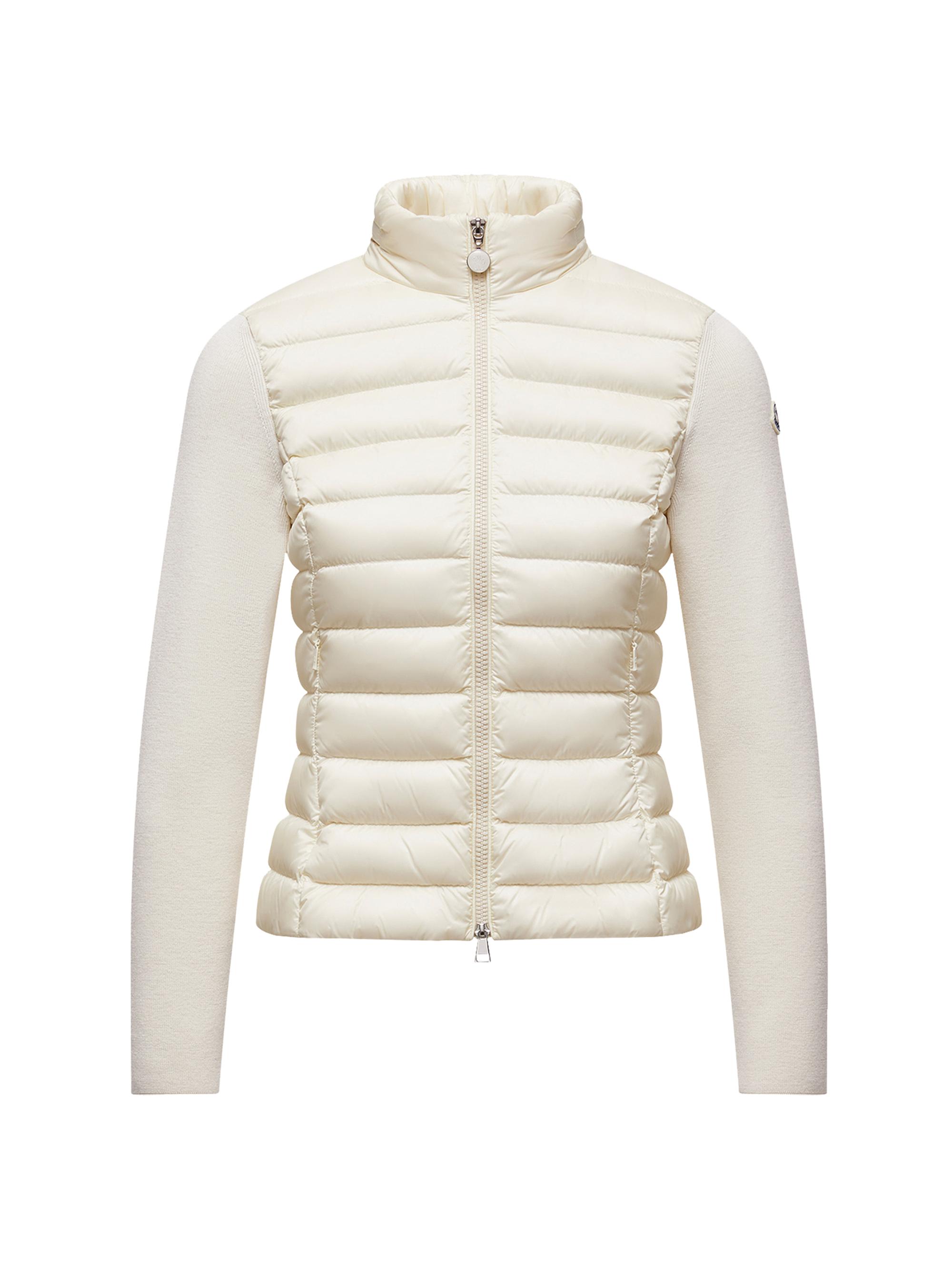 Moncler Women's Down-Filled Cardigan in Wool - White