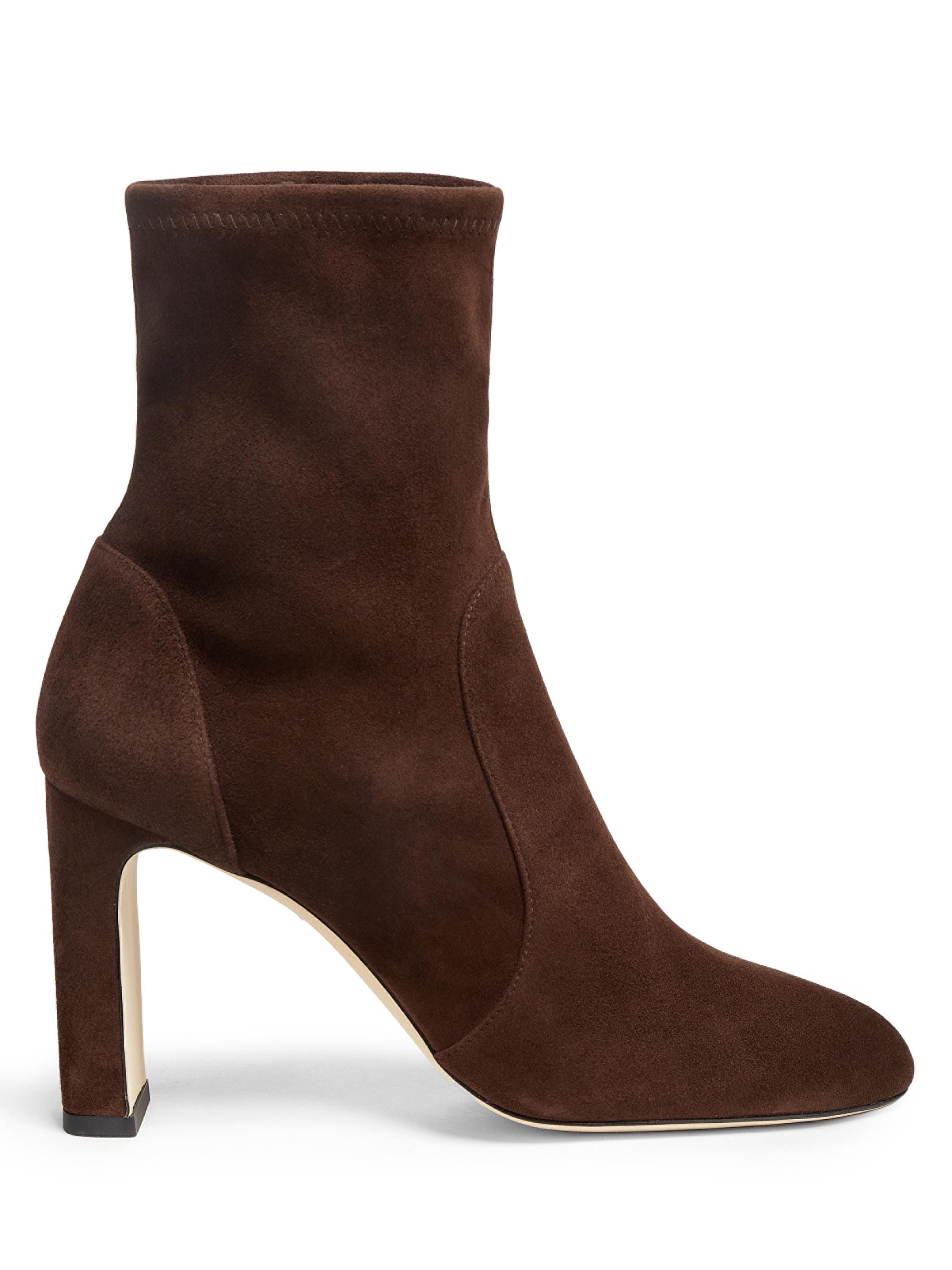 Stuart Weitzman Women's Babette 85MM Suede Boots - Walnut