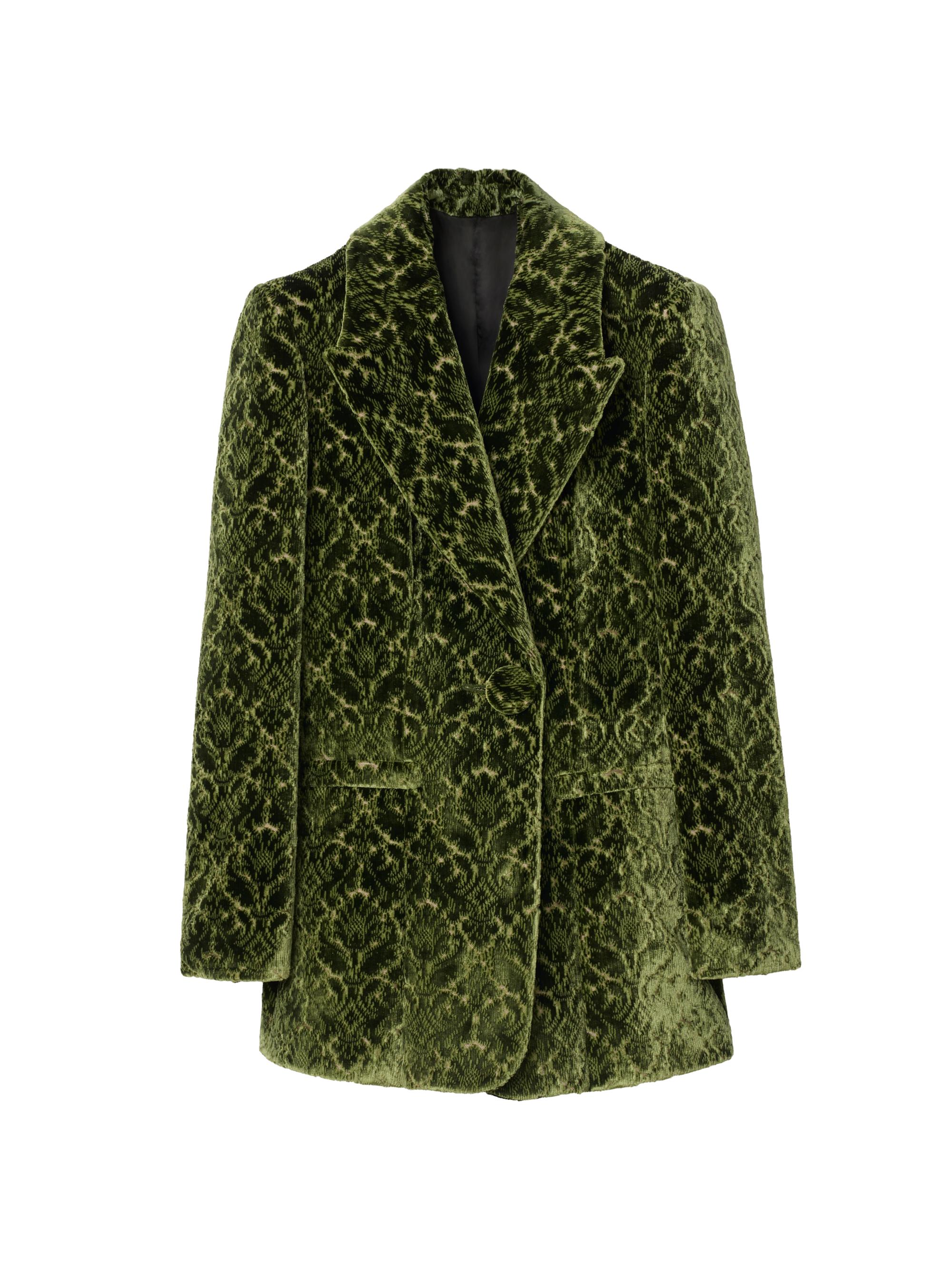 Burberry Women's Baroque Velvet Single-Breasted Blazer - Moat Ip Pattern