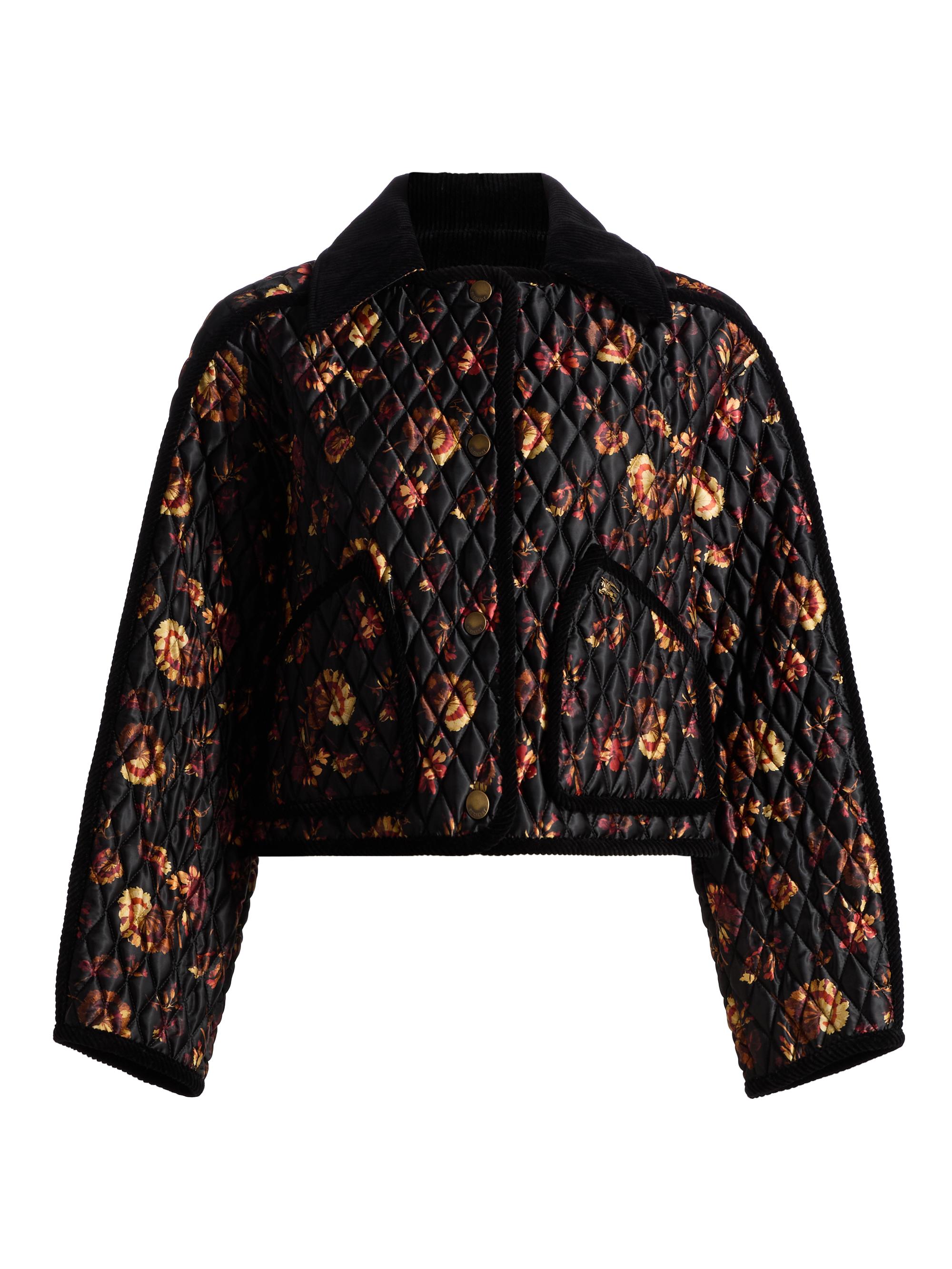 Burberry Women's Floriston Floral Quilted Jacket - Crimson Red