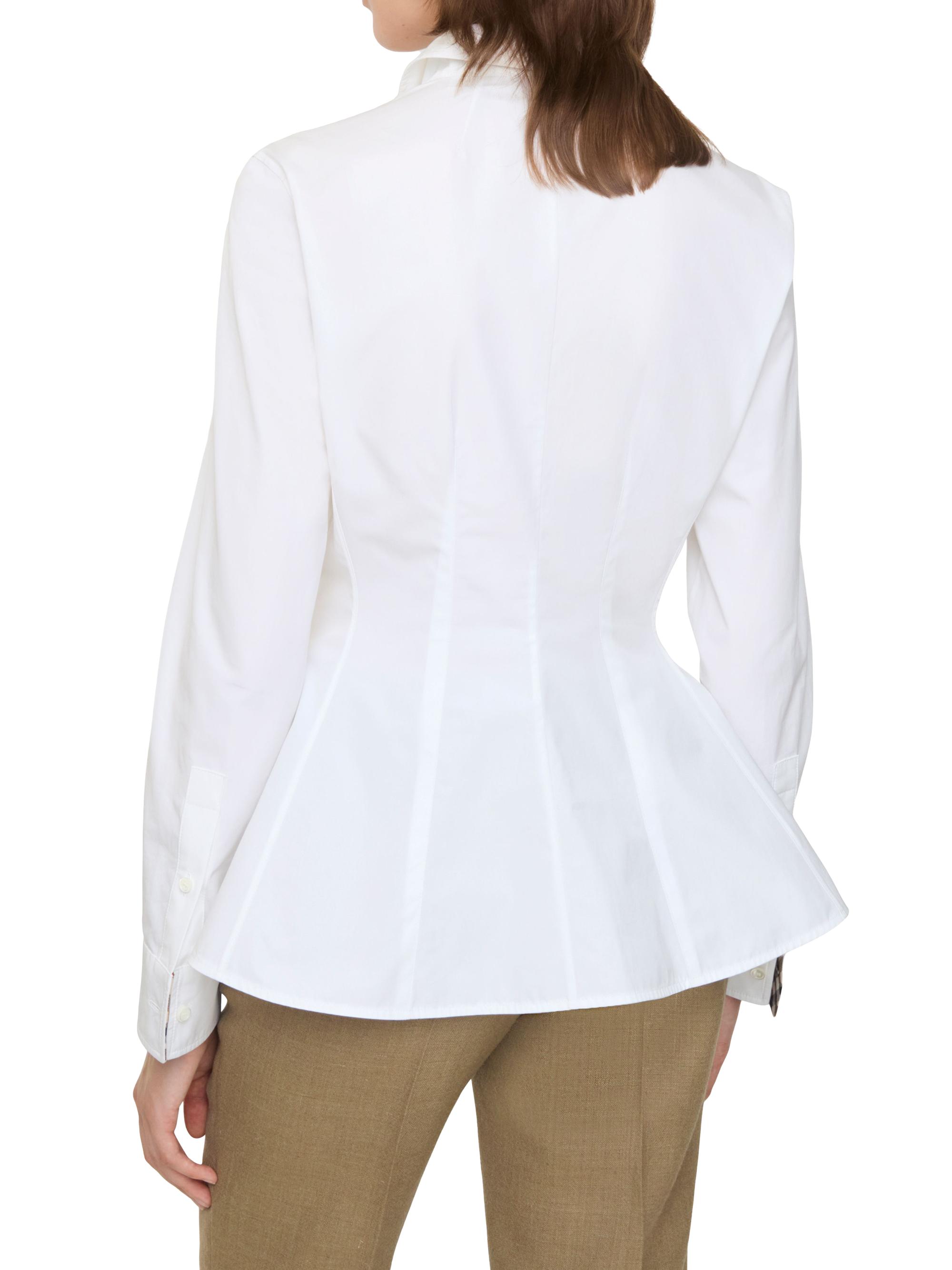 バーバリー ティッシ期 ロゴテーピング コットン シャツ XL 8017556 Burberry Logo Cotton-Poplin Button-Front Shirt | Saks Fifth Avenue