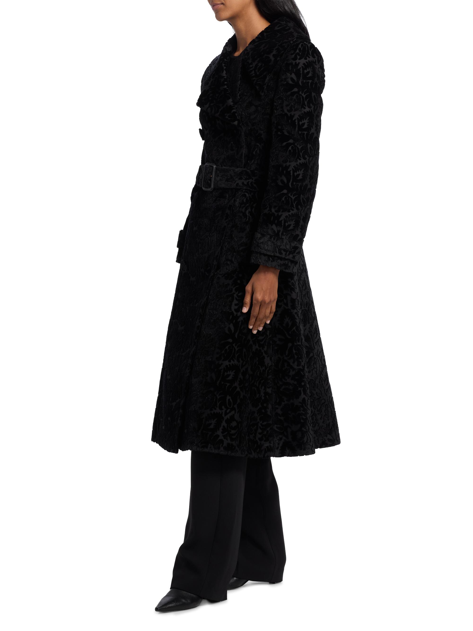 Burberry Floral Silk-Cotton Velvet Jacquard Trench | Saks Fifth Avenue