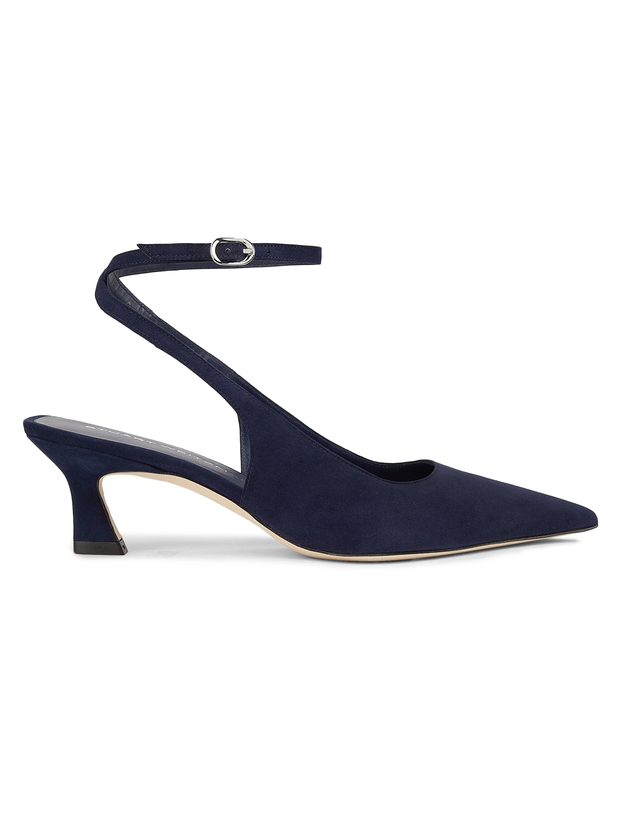 Stuart Weitzman Women's Vinnie 50MM Suede Pumps - Nice Blue