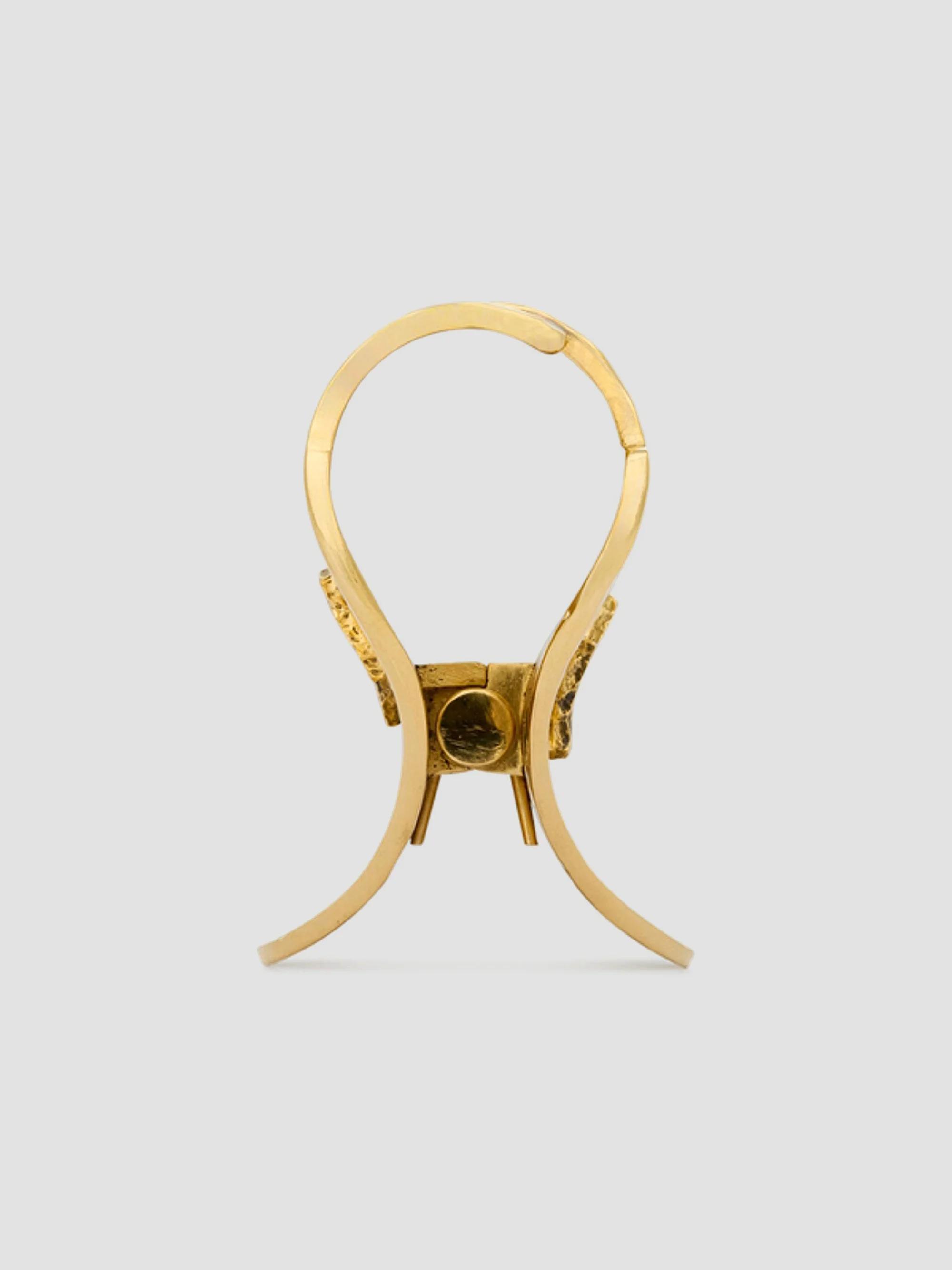 Saint Laurent Cassandre Claw Clip in Hammered Metal Saint Laurent Cassandre Claw Clip in Hammered Metal | Saks  main image 4