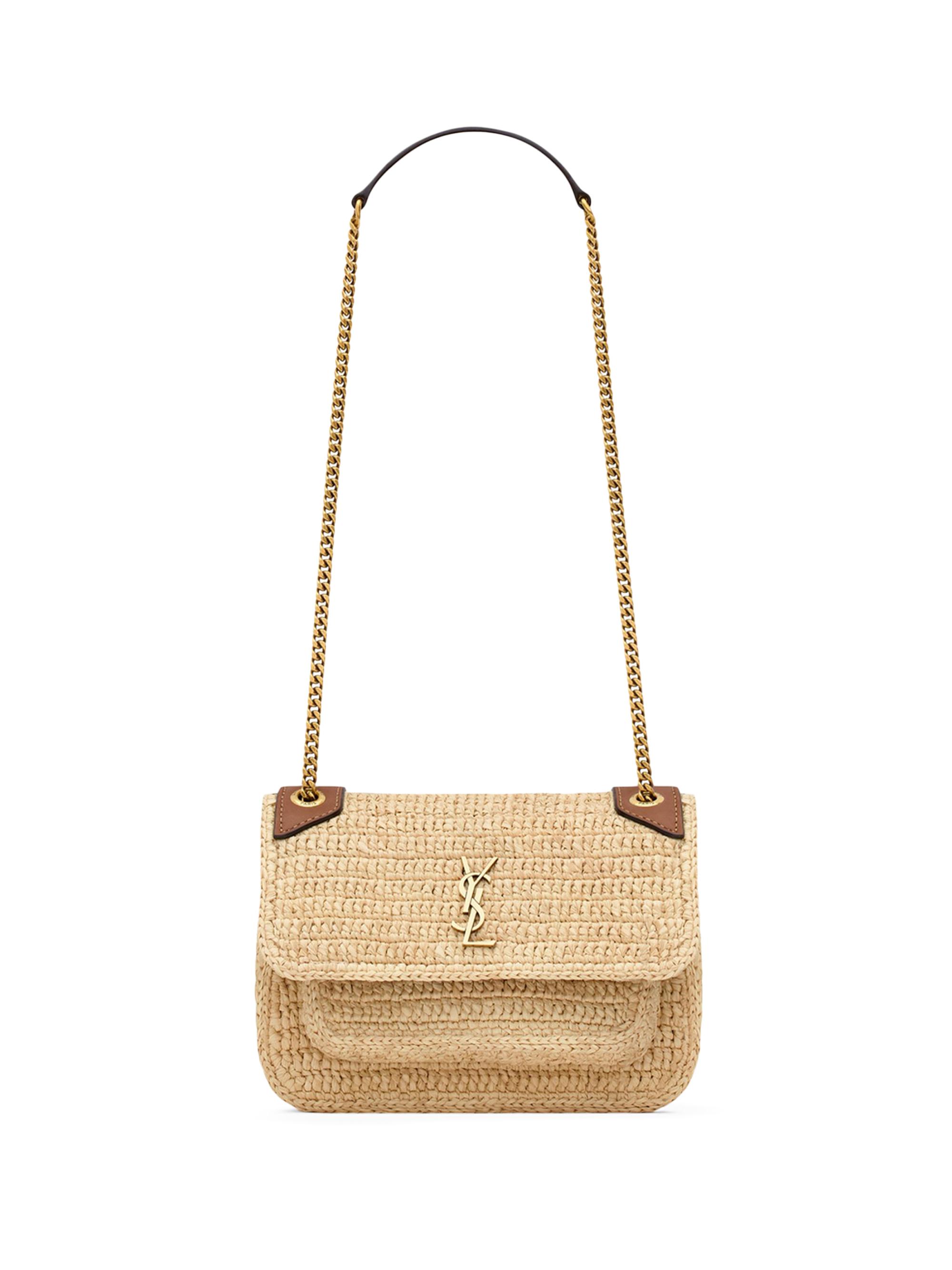 Saint Laurent Niki Mini Shoulder Bag in Raffia | Saks Fifth Avenue