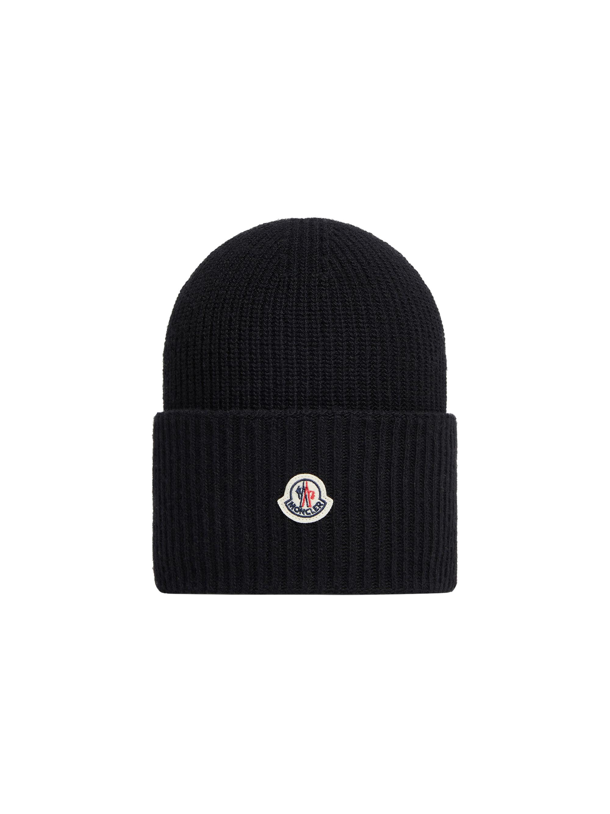 Moncler Ribbed Wool Beanie MONCLER GRENOBLE Appliqued padded ribbed wool beanie | NET-A  main image 3