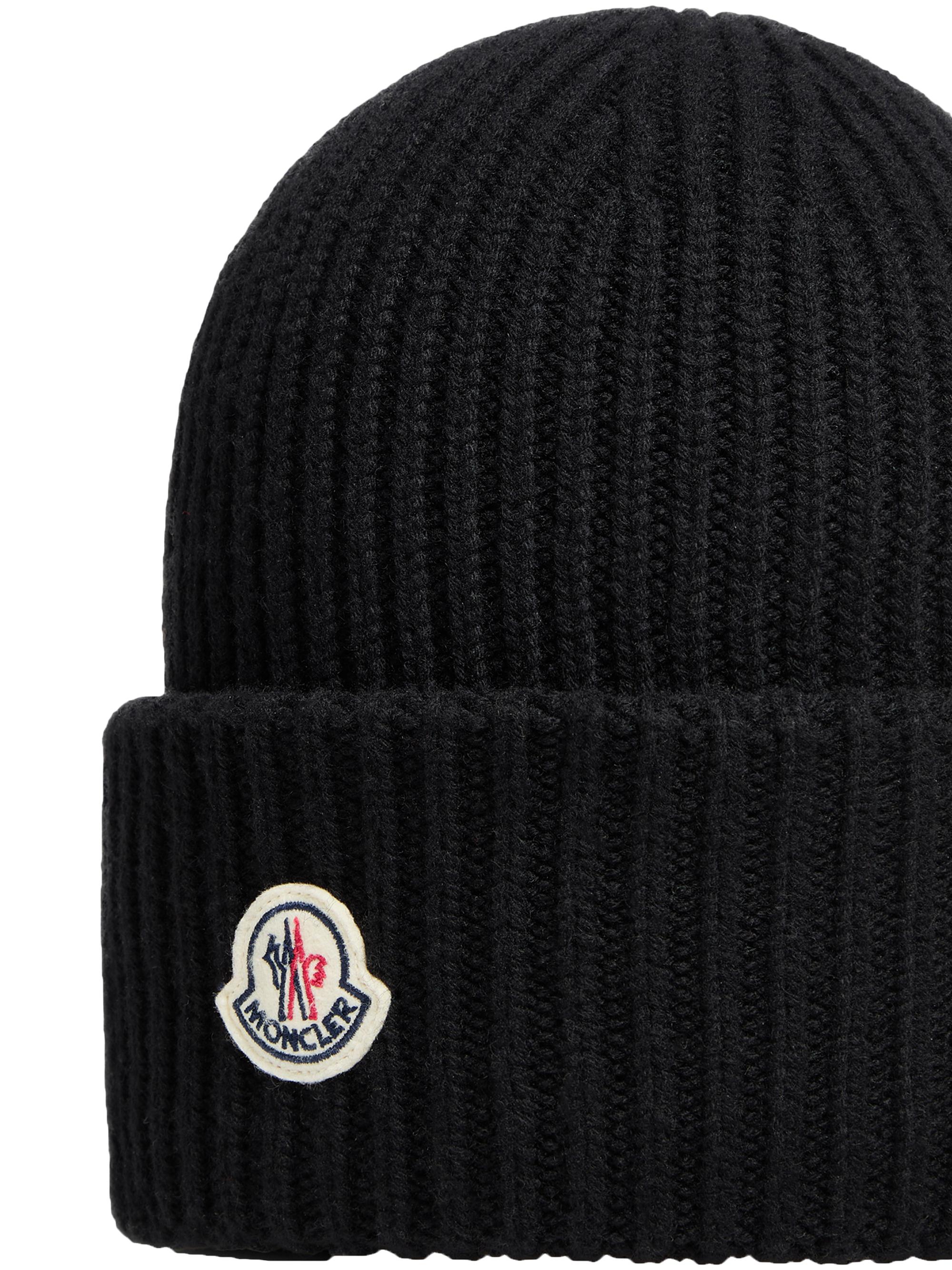 MONCLER ブラックファー付きニット帽 MONCLER（モンクレール） ニット帽 3B00064 M1131 レディース アイコン
