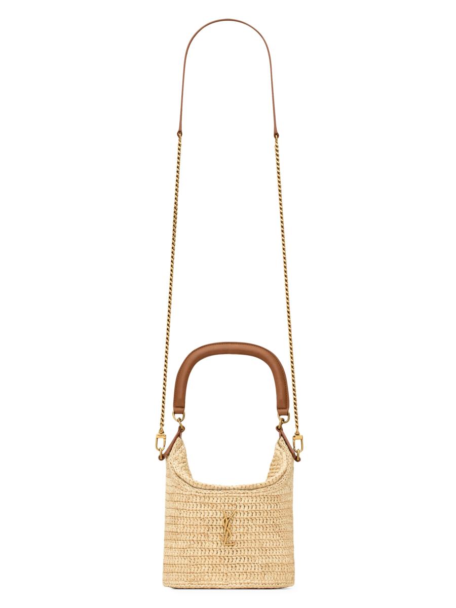 Saint Laurent Gaby Bucket Bag in Raffia | Saks Fifth Avenue
