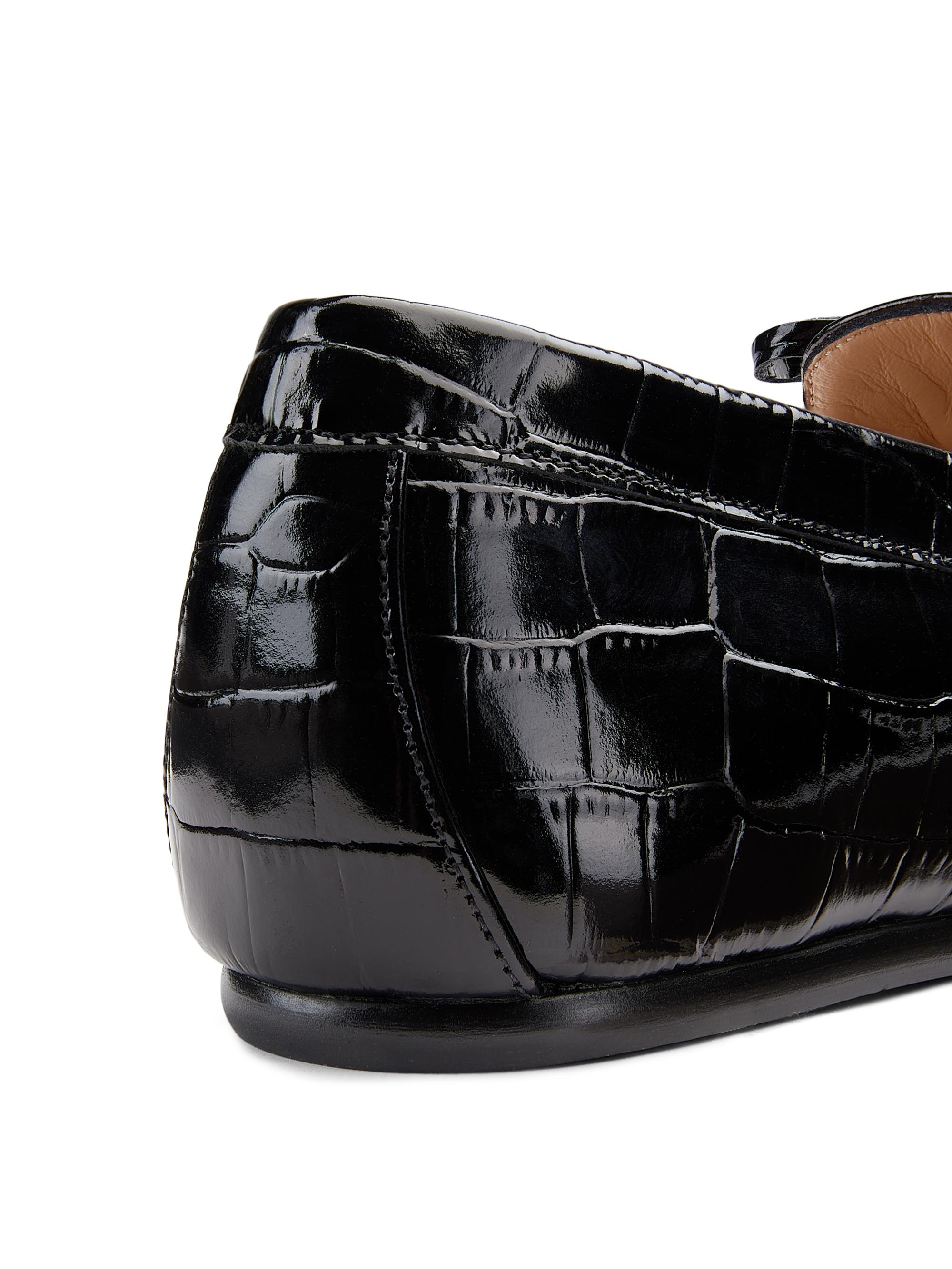 Stuart Weitzman Britt Croc-Embossed Leather Loafers | Saks  display picture 1