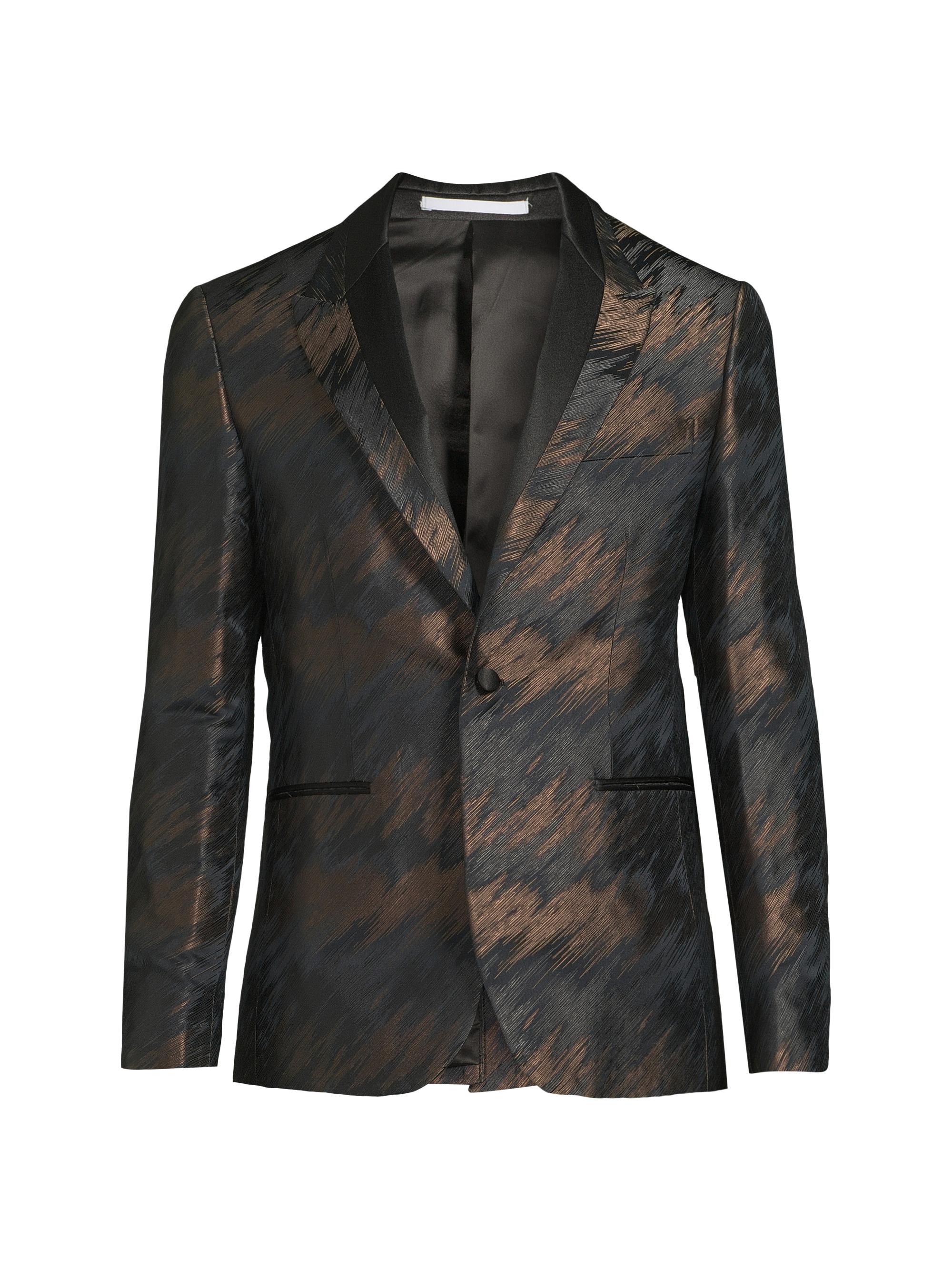Pal Zileri Men's Abstract Silk-Blend Single-Breasted Dinner Jacket - Grey