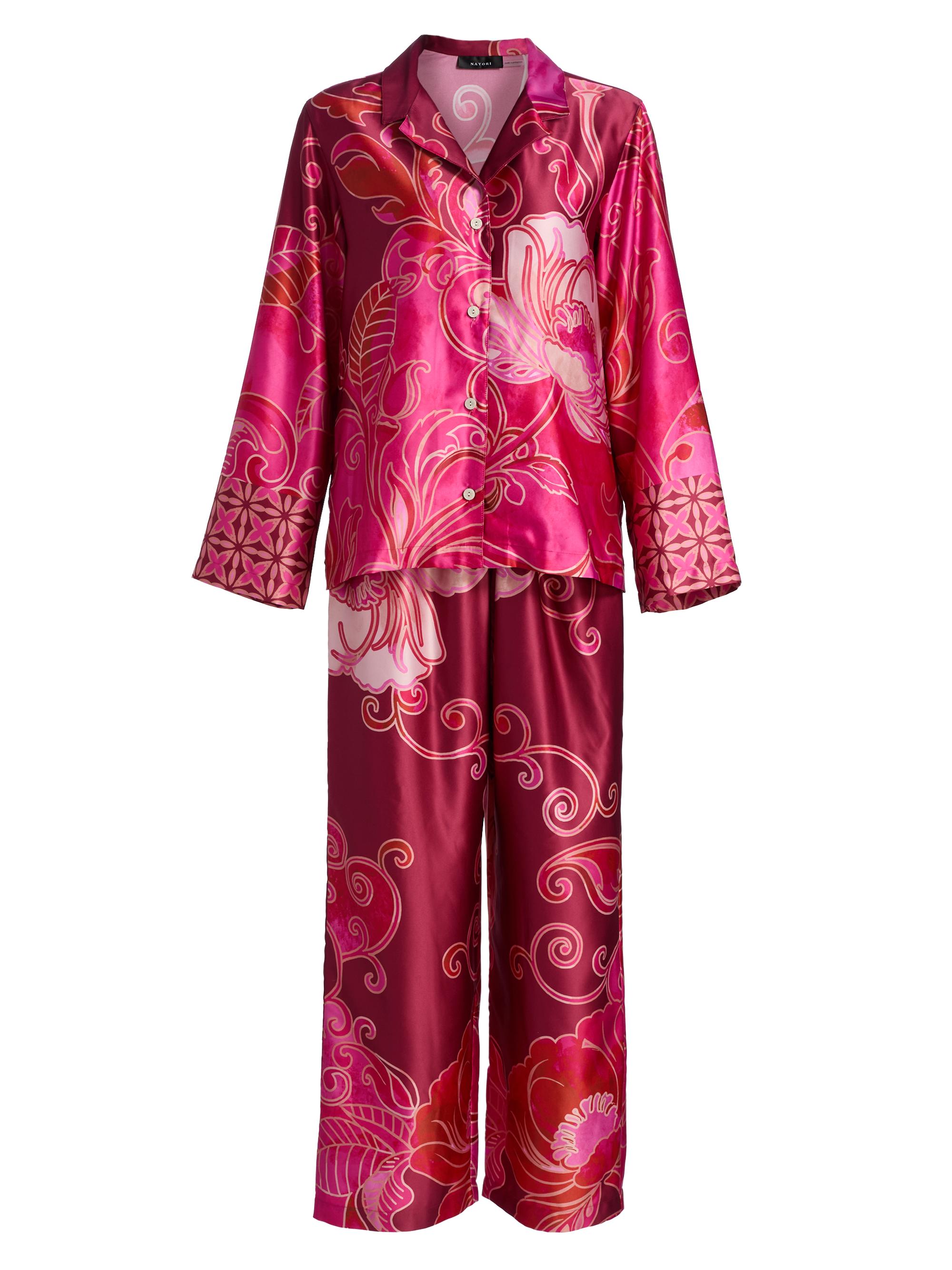 Natori Women's Deco Printed Charmeuse Pajamas - Red