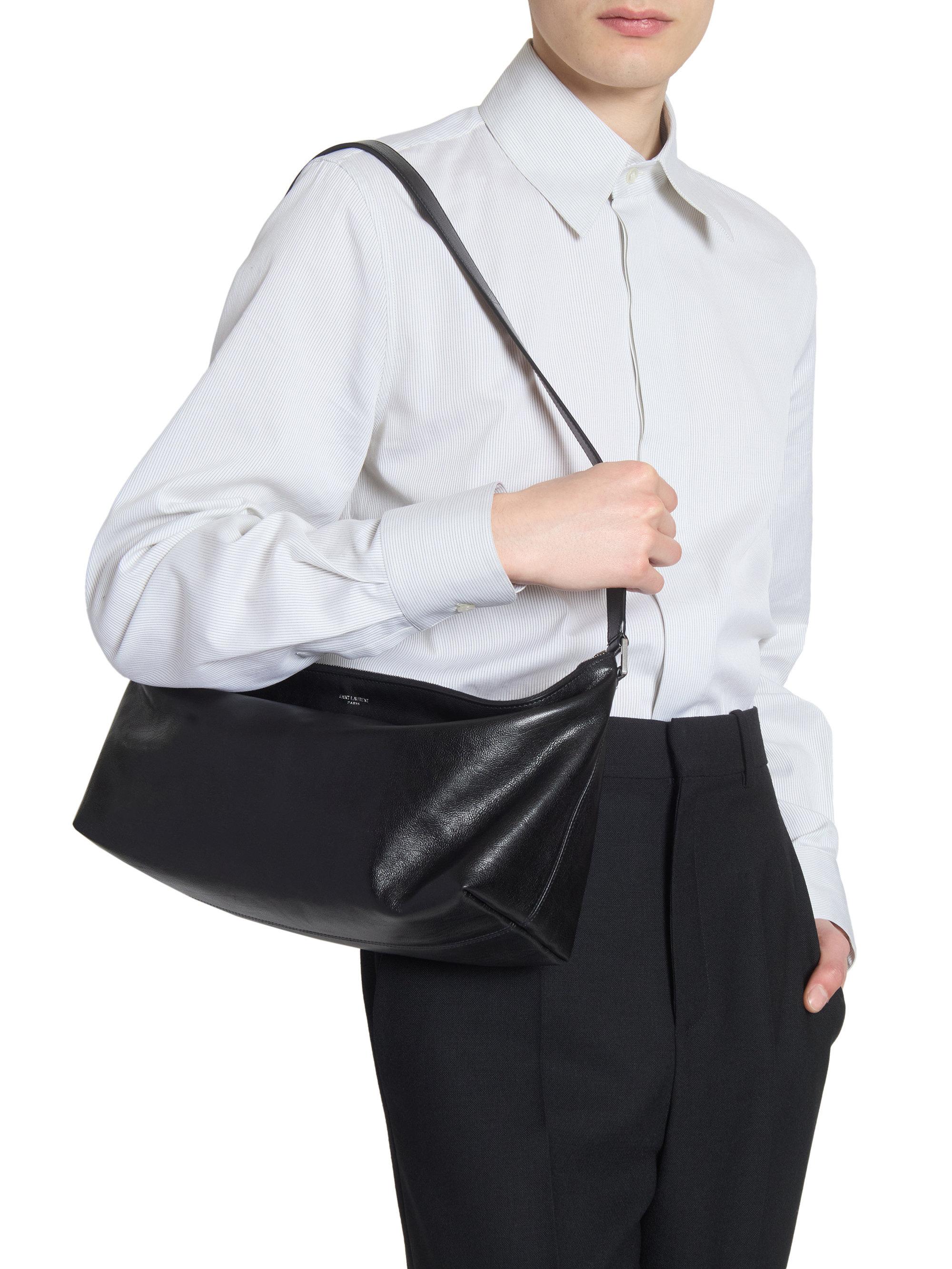 Saint Laurent Le Tuc Giant Crossbody Bag in Grained Leather | Saks