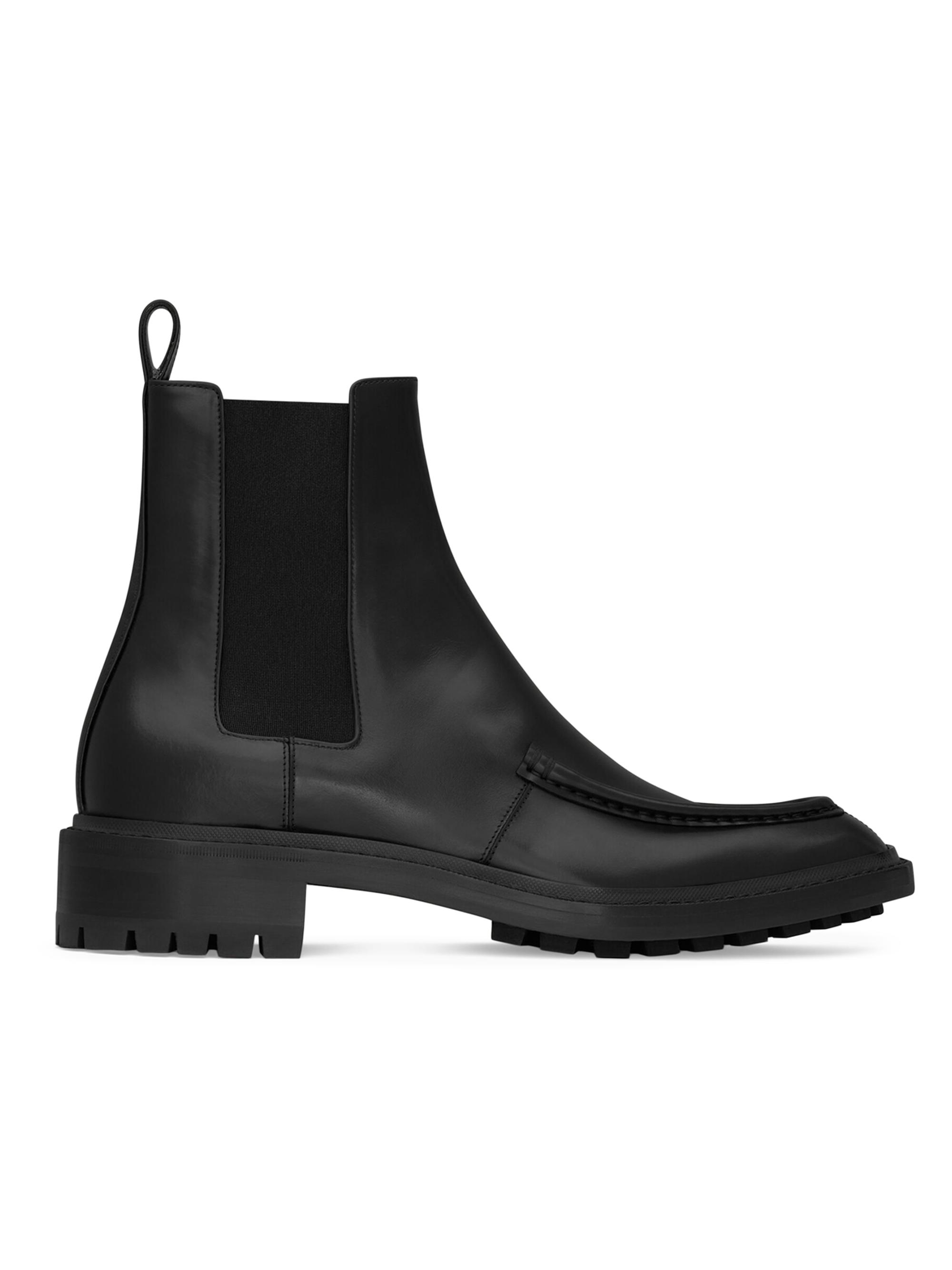 Saint Laurent Wyatt Zipped Boots In Smooth Leather | Saks