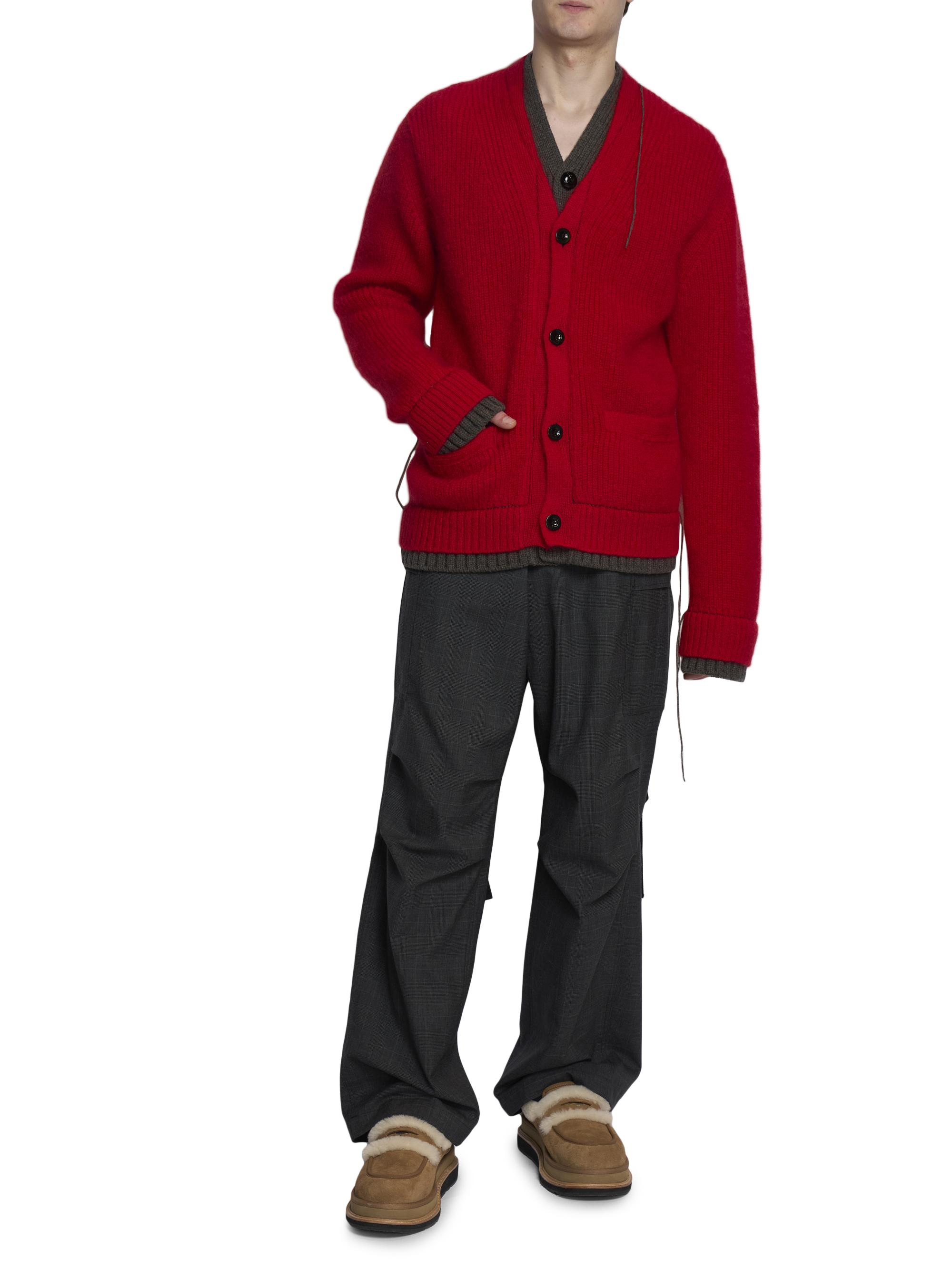 【〜8/17限定価格】sacai Cashmere Knit Cardigan SACAI Men's Two-Tone Mohair Knit Cardigan - Bergdorf Goodman