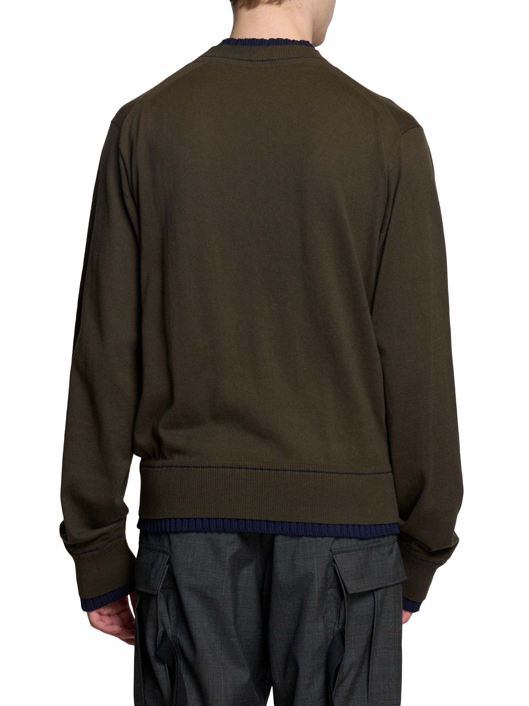 トップス sacai cotton cashmere cardigan khaki Sacai Cotton-Cashmere Knit Sweater | Saks Fifth Avenue