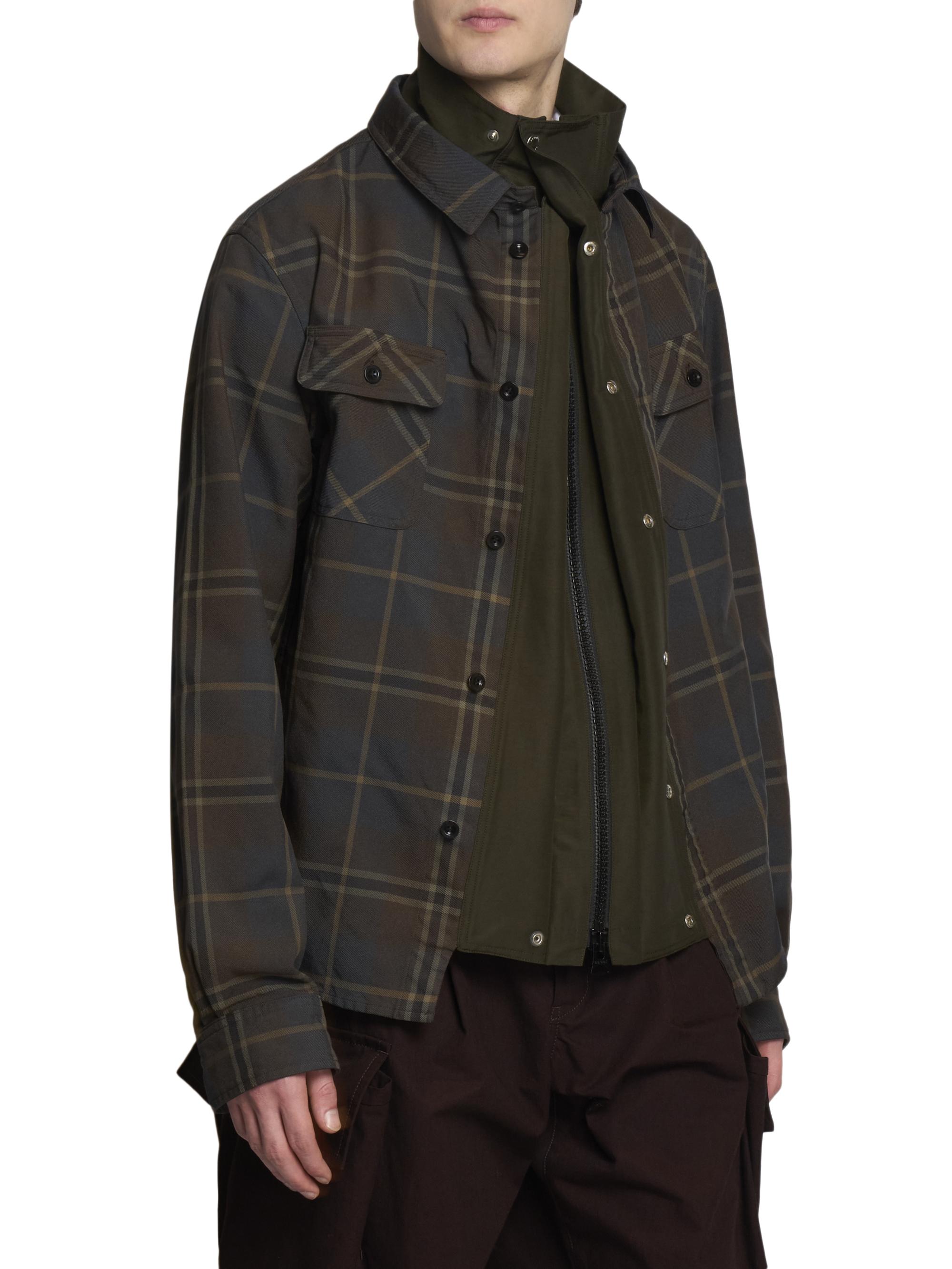 Sacai Plaid Shacket | Saks Fifth Avenue