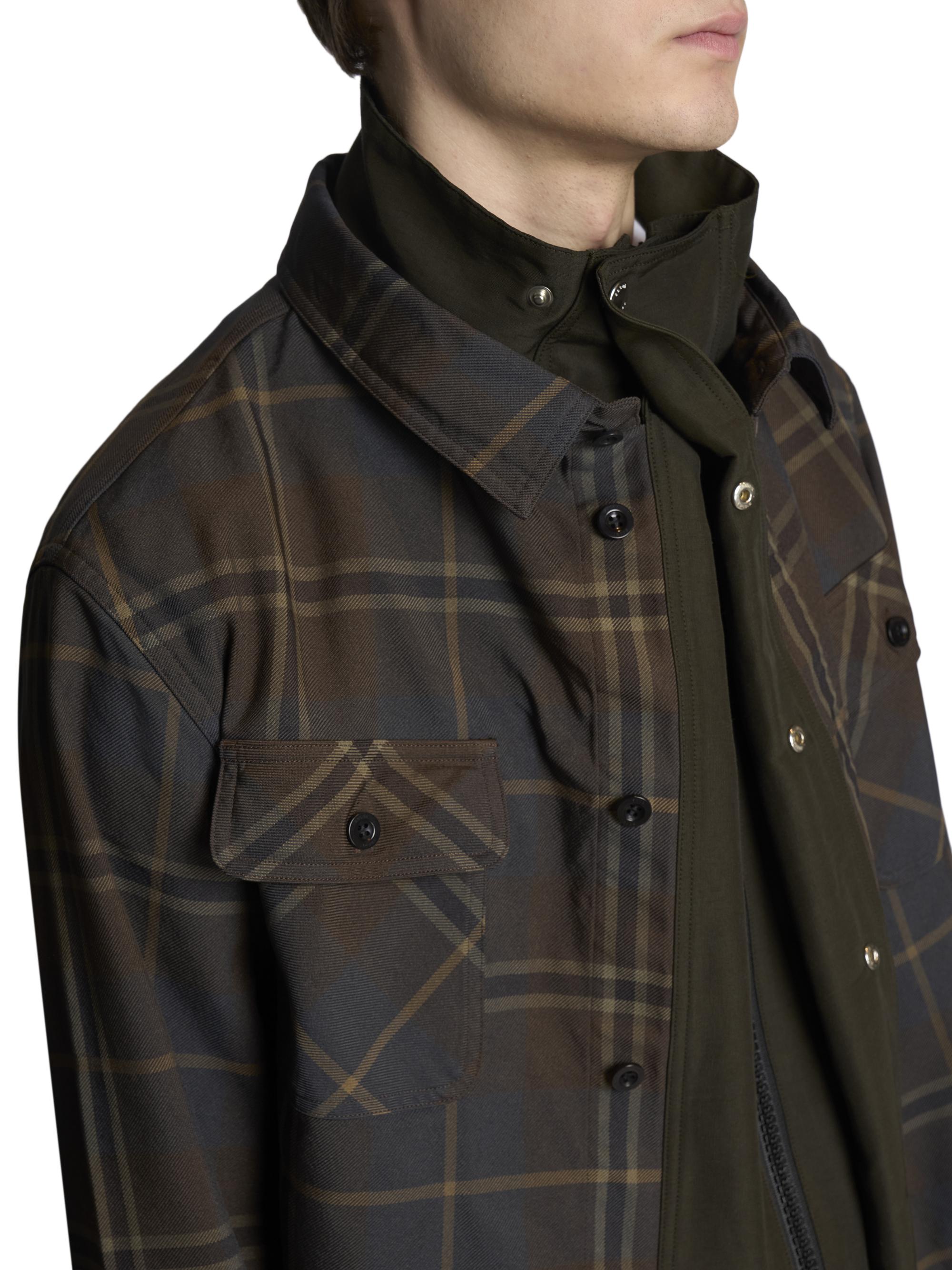 Sacai Plaid Shacket | Saks Fifth Avenue