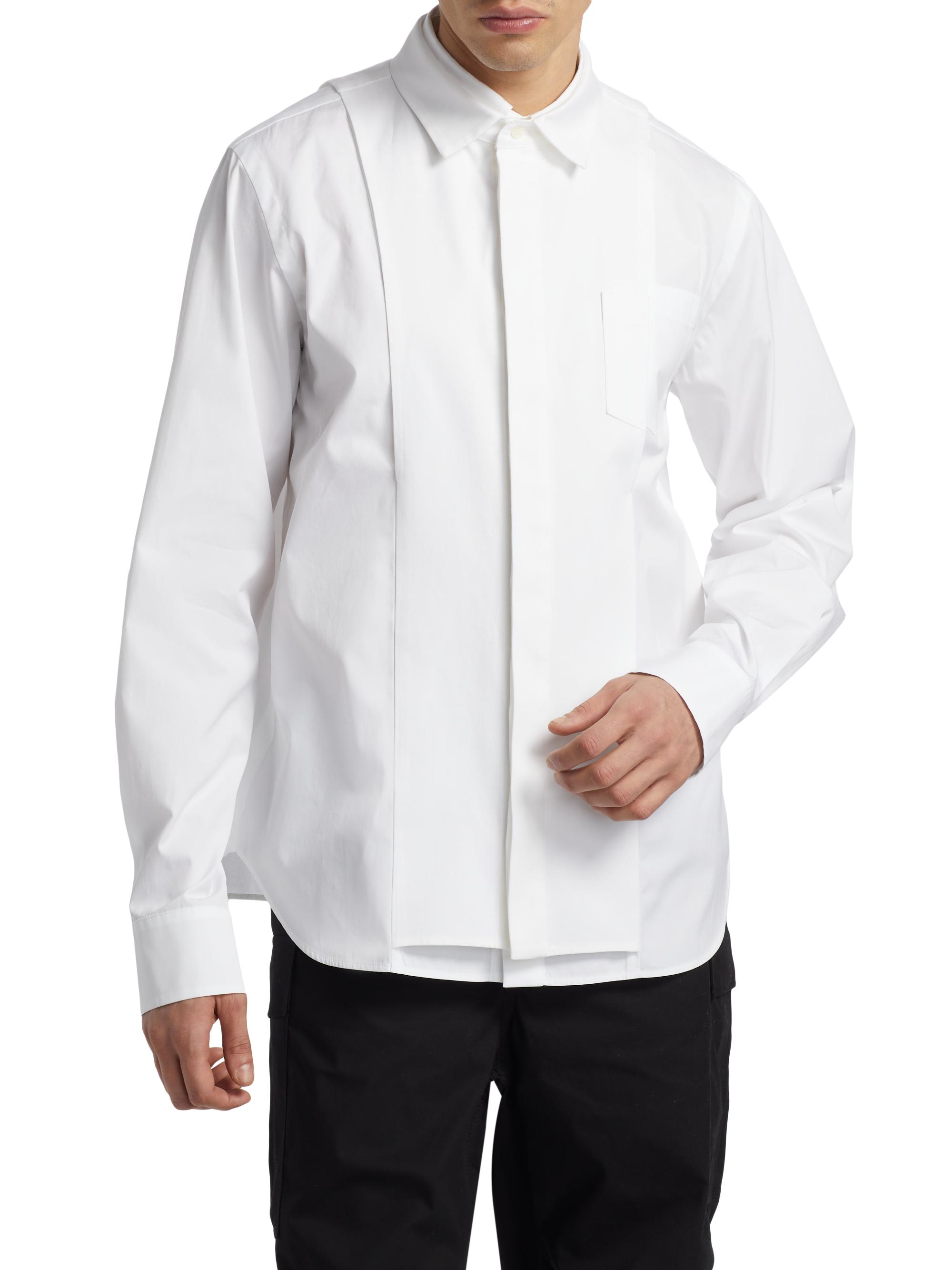 Sacai Cotton Poplin Button-Front Shirt | Saks Fifth Avenue