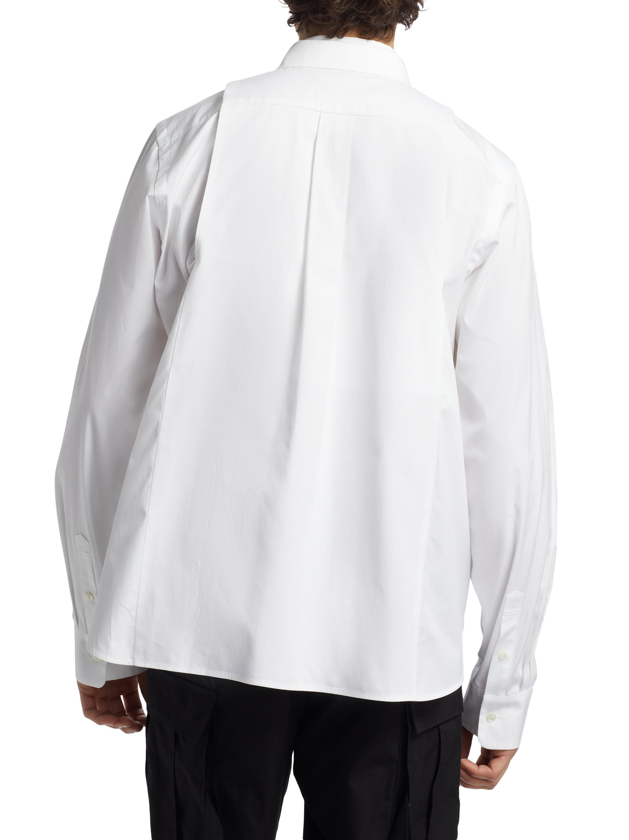 Sacai Cotton Poplin Button-Front Shirt | Saks Fifth Avenue