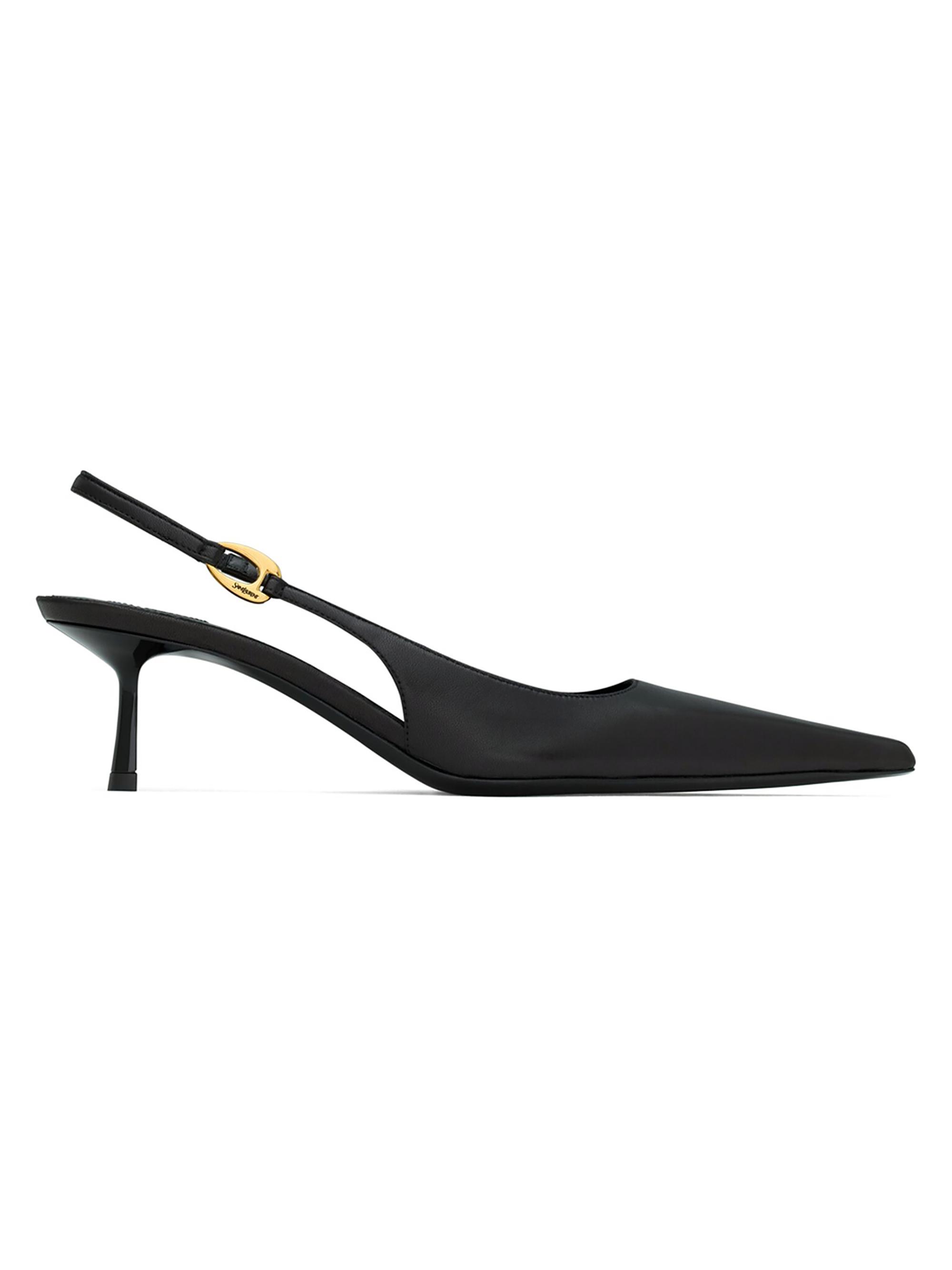 Saint Laurent Women's Vendome Slingback Pumps in Smooth Leather - Black