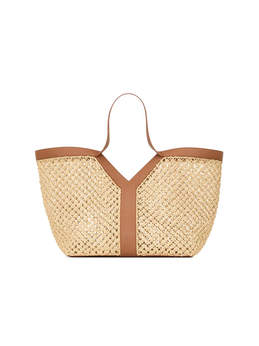 【関税負担】 SAINT LAURENT TOTEBAG Saint Laurent Panier Medium Bag in Raffia Tote Bag | Saks