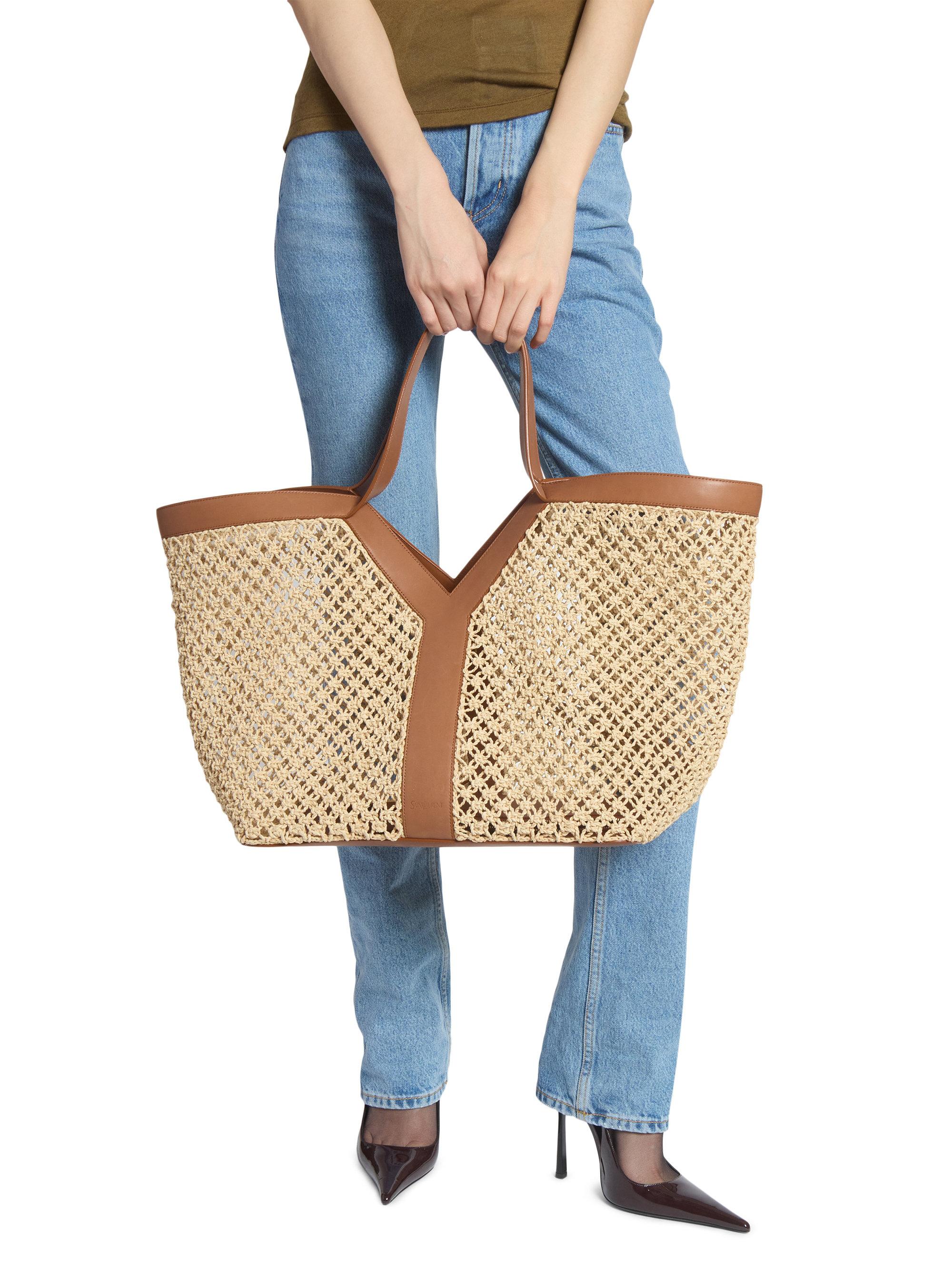 Y Tote Bag in Raffia