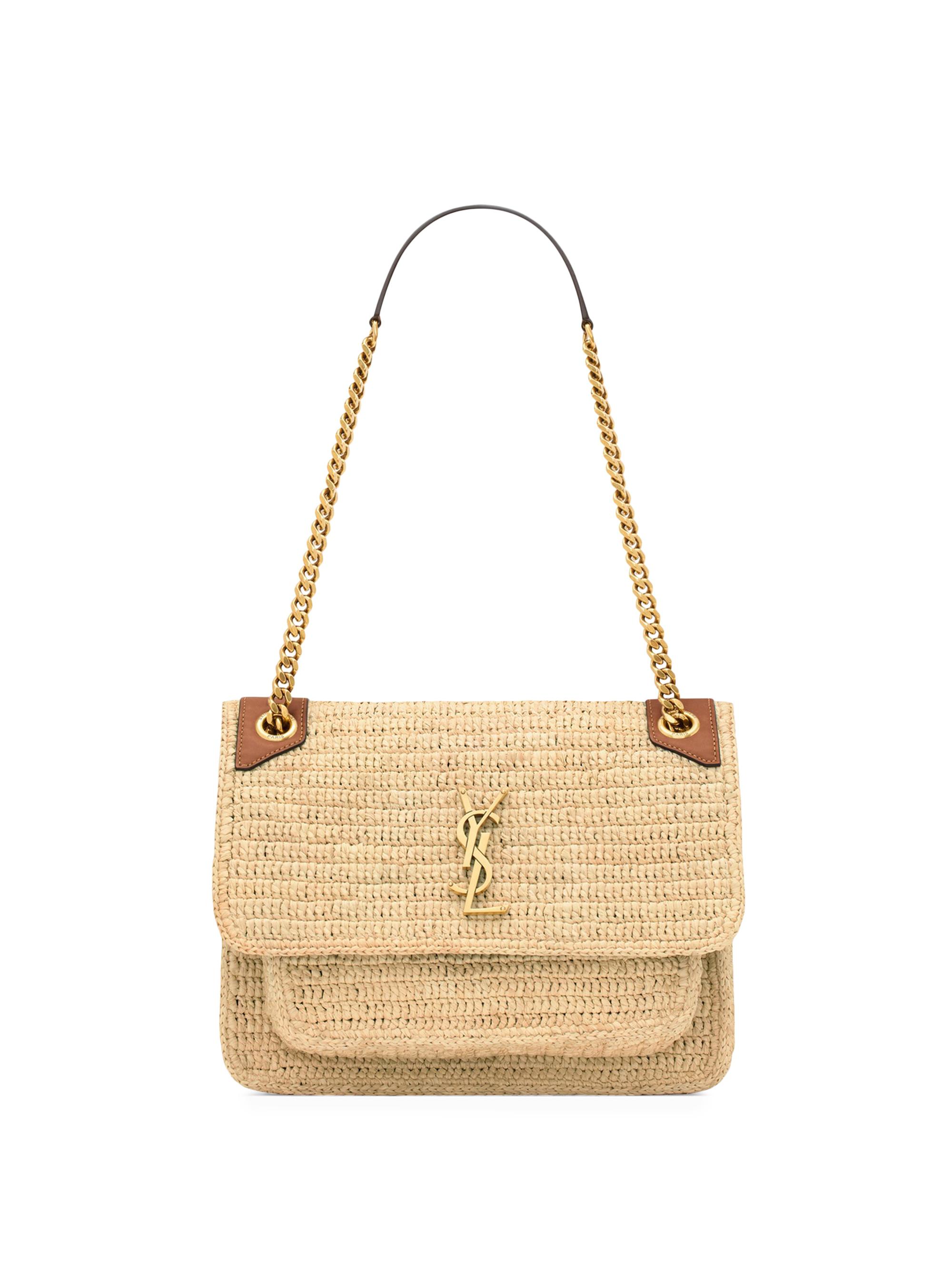 ショルダーバッグ・ポシェット MEDIUM NIKI SHOULDER BAG Saint Laurent Niki Medium Shoulder Bag in Raffia | Saks