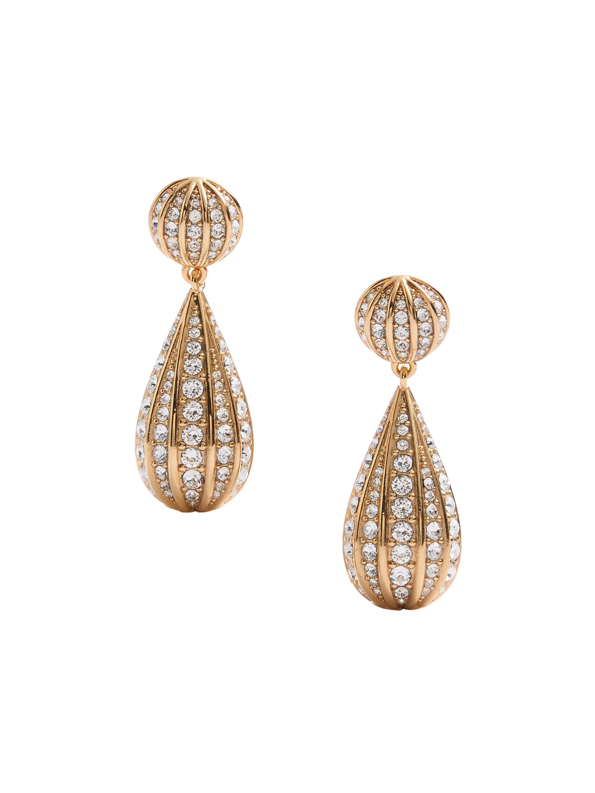 Valentino Garavani Women's Poetiques Des Gouttes Metal and Swarovski Crystal Earrings - Gold Crystal