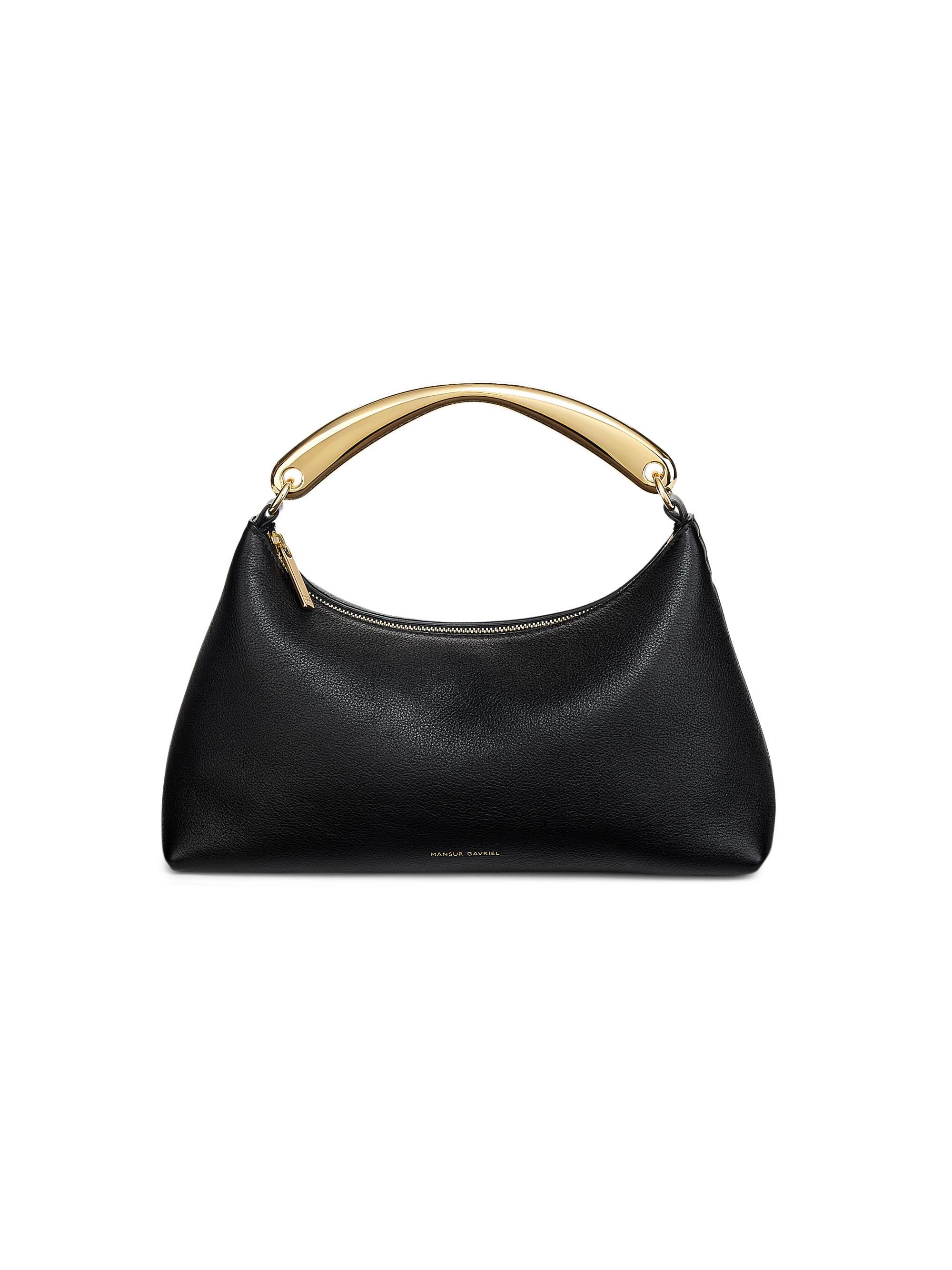 Mansur Gavriel Women's Rhea Leather Top Handle Bag - Black