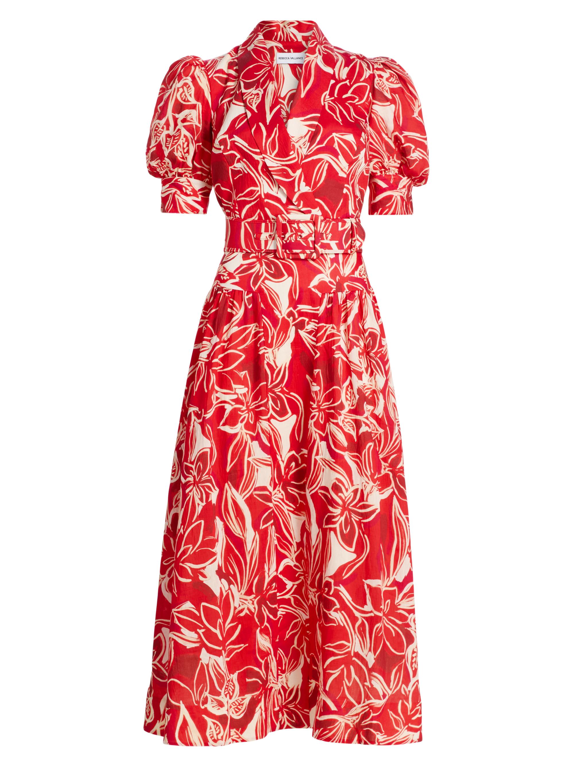 Rebecca Vallance Women's Alloure Floral Belted Midi-Dress - Print